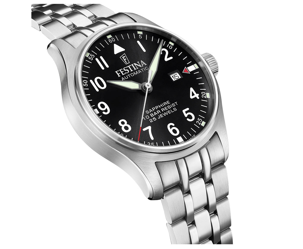 Festina Swiss Made Stainless Steel Analog Mens Watch I Model F20151/D Automatic Movement