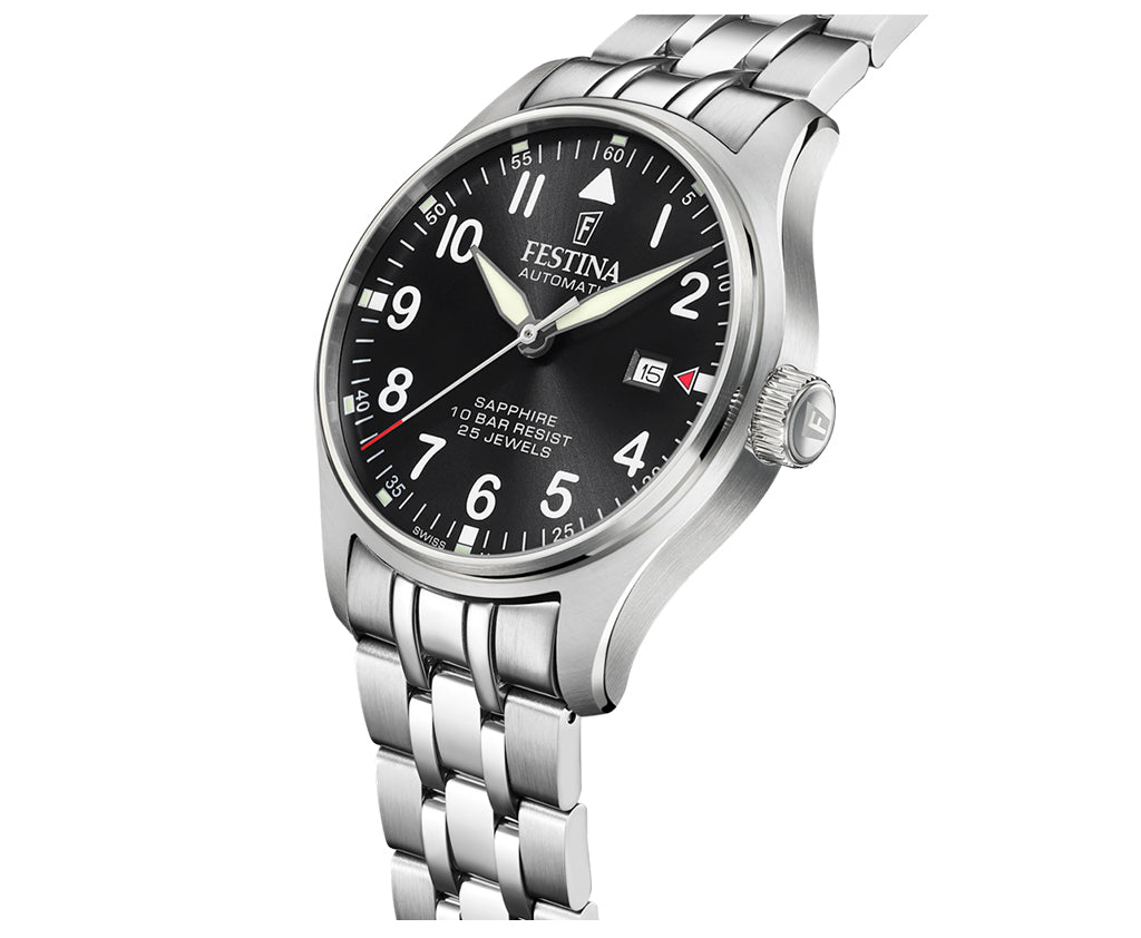 Festina Swiss Made Stainless Steel Analog Mens Watch I Model F20151/D Automatic Movement