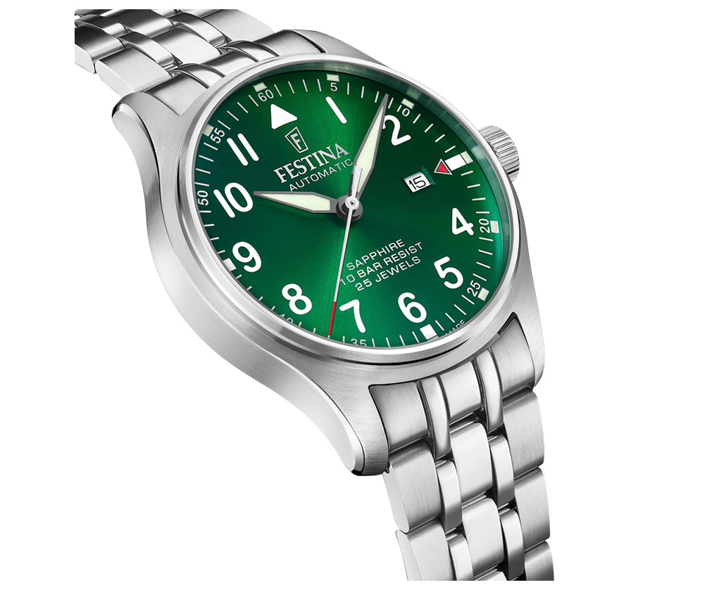 Festina Swiss Made Stainless Steel Analog Mens Watch I Model F20151/B Automatic Movement