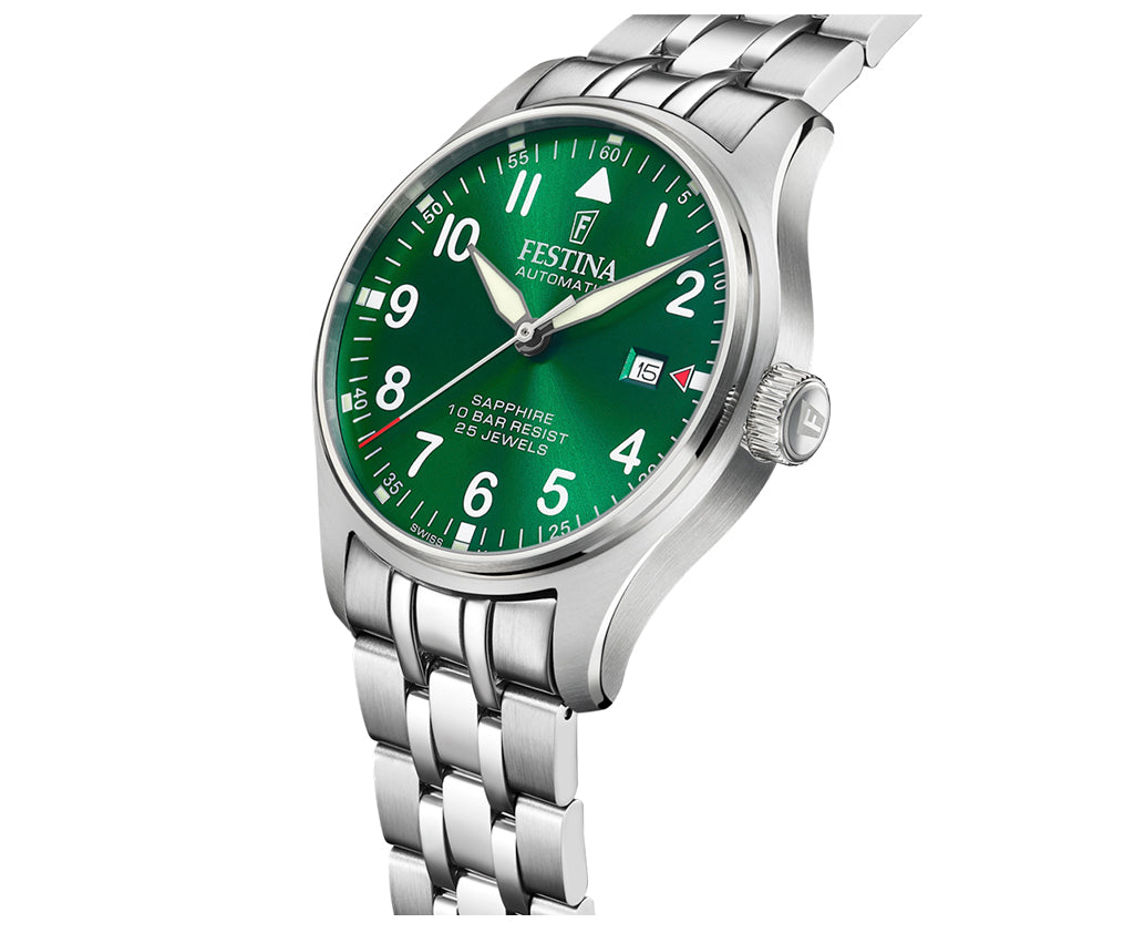Festina Swiss Made Stainless Steel Analog Mens Watch I Model F20151/B Automatic Movement