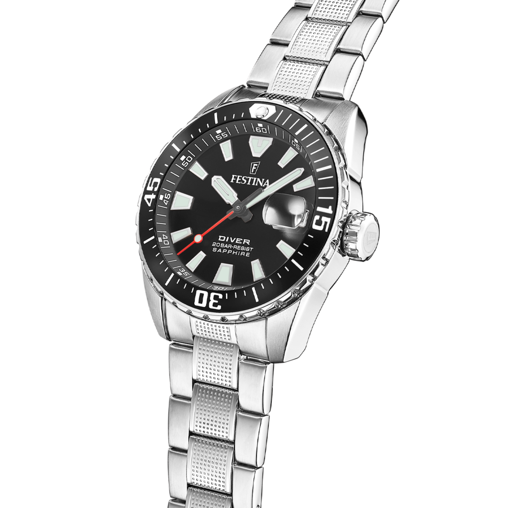 Festina The Originals Diver Stainless Steel Analog Mens Watch I Model F20669/3 Quartz Movement