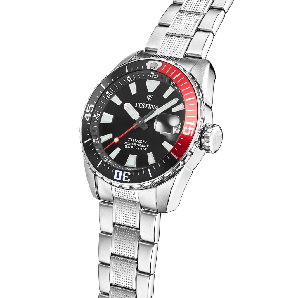 Festina The Originals Diver Stainless Steel Analog Mens Watch I Model F20669/6 Quartz Movement