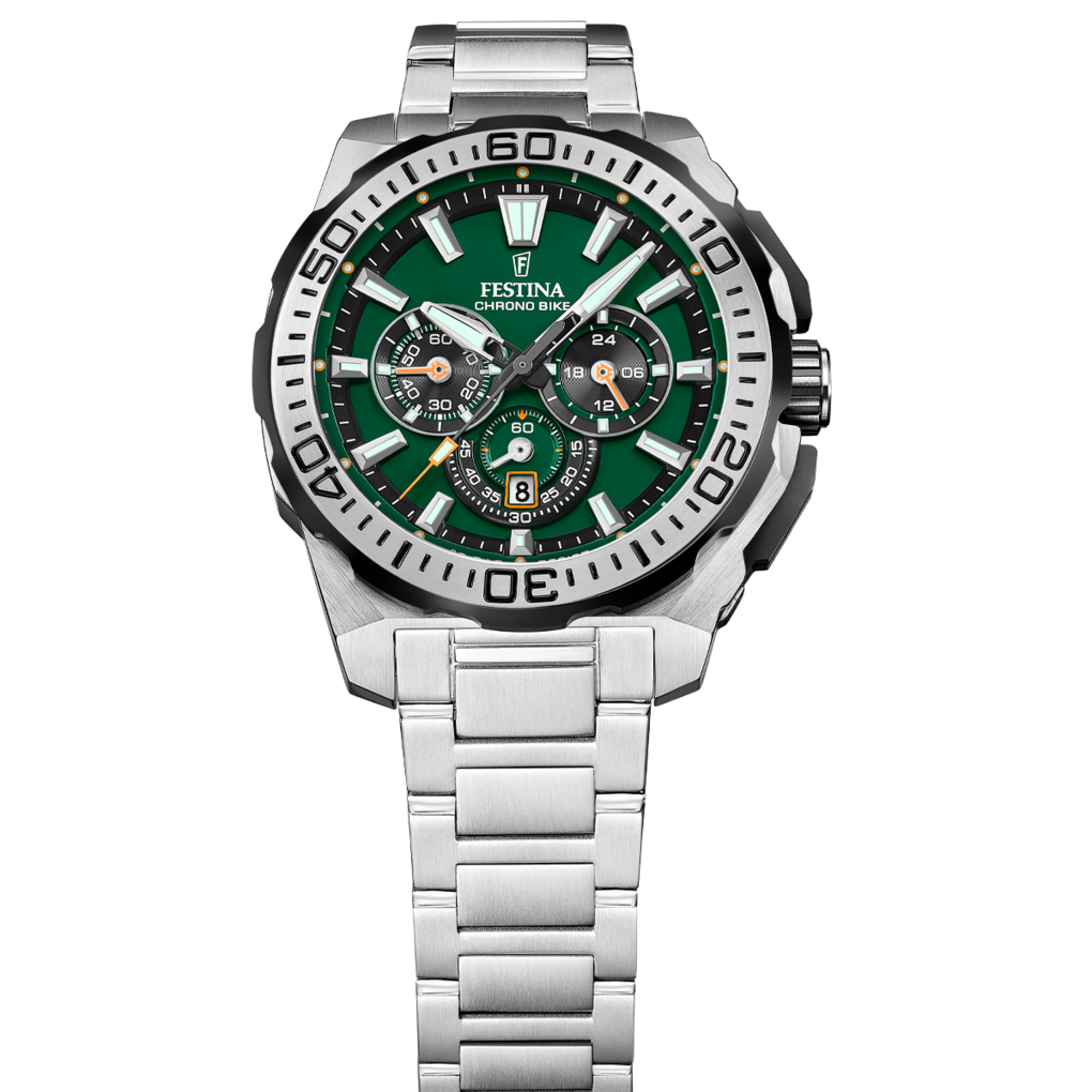 Festina Chrono Bike Stainless Steel Chronograph Mens Watch I Model F20724-3 Quartz Movement