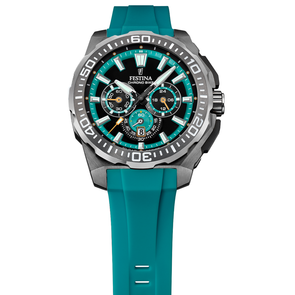 Festina Chrono Bike Rubber Chronograph Mens Watch I Model F20725-6 Quartz Movement