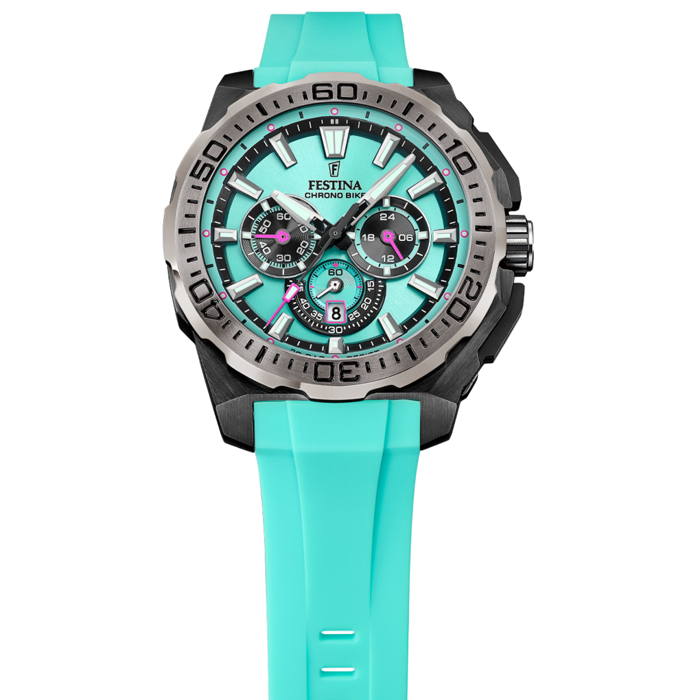 Festina Chrono Bike Rubber Chronograph Mens Watch I Model F20726-2 Quartz Movement