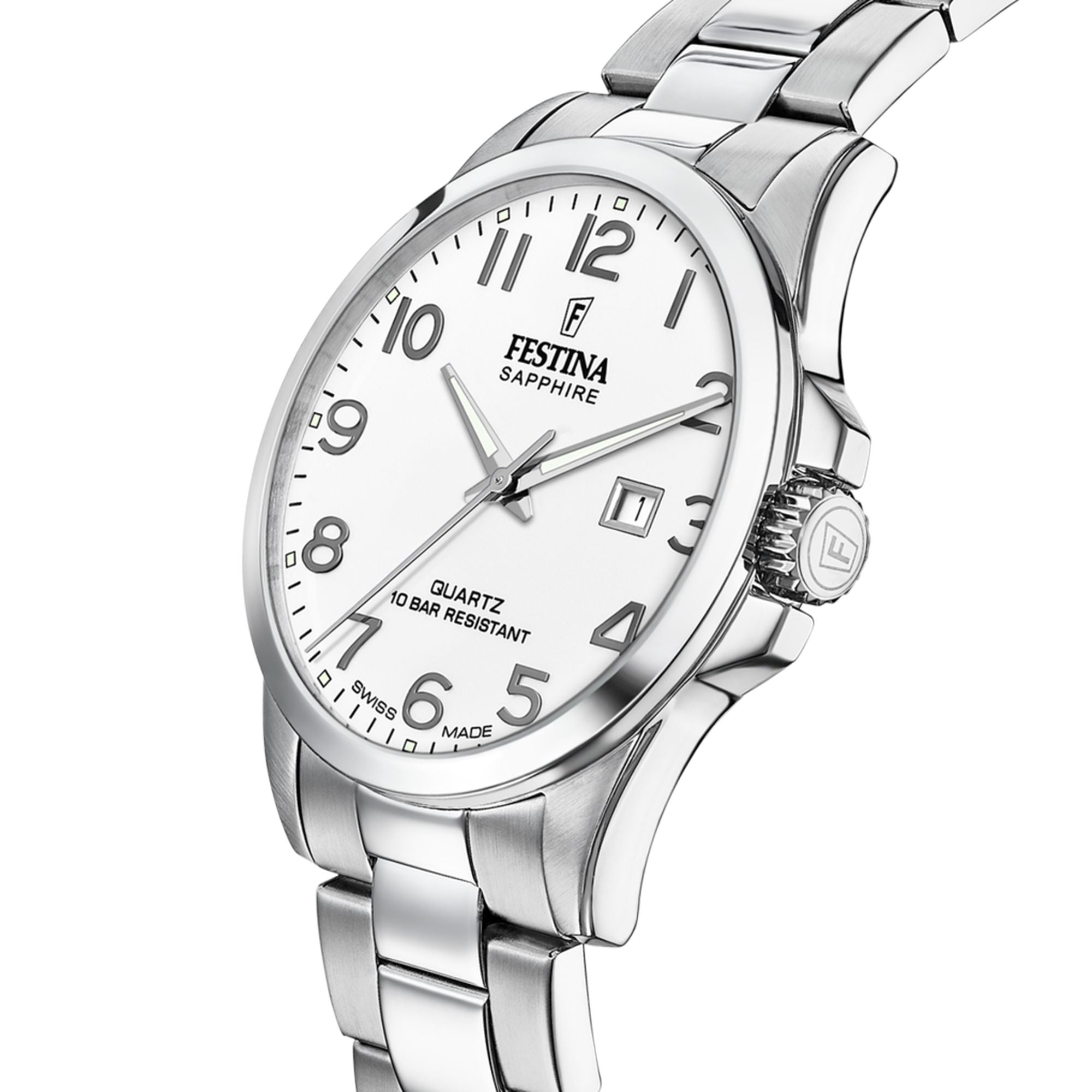 Festina Swiss Made Stainless Steel Analog Mens Watch I Model F20024/1 Quartz Movement