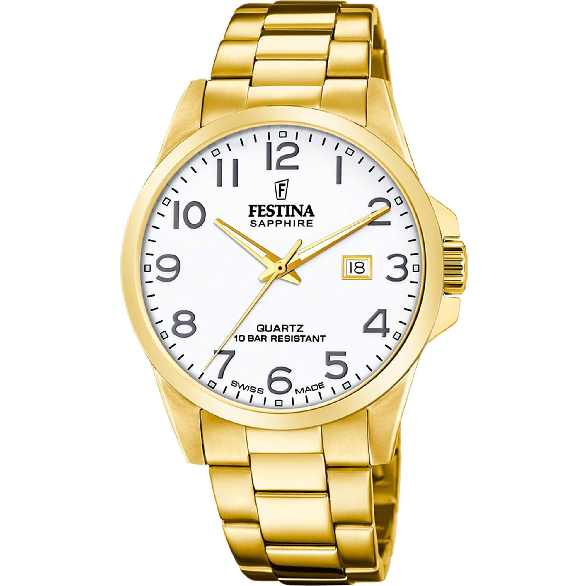 Festina Swiss Made Stainless Steel Analog Mens Watch I Model F20044/1 Quartz Movement