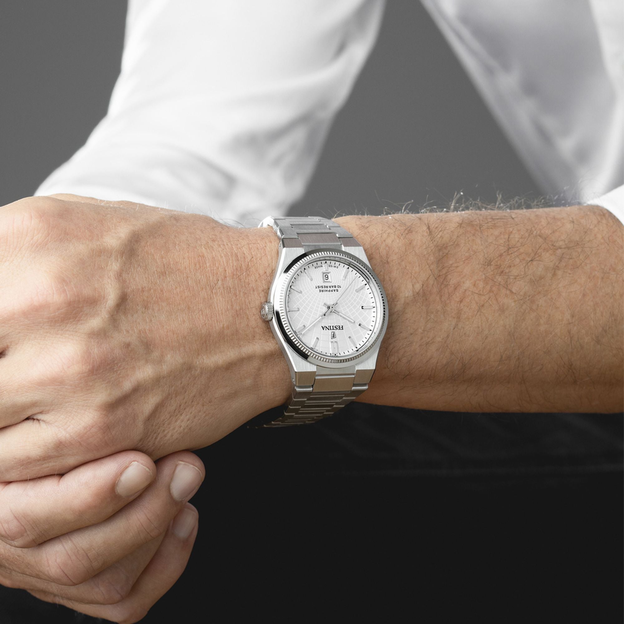 Festina Swiss Made Rive Stainless Steel Analog Mens Watch I Model F20051/1 Quartz Movement