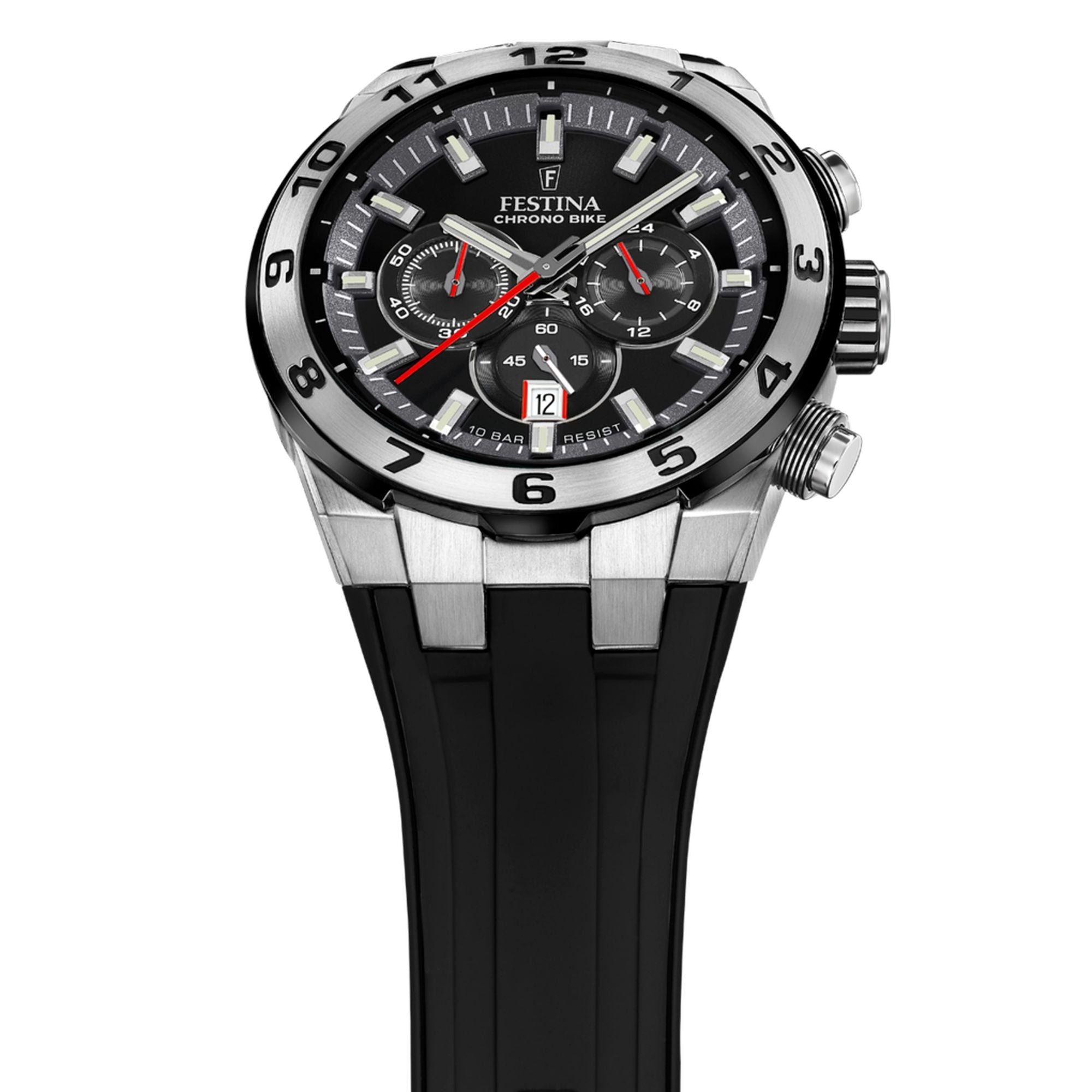 Festina Chrono Bike Rubber Chronograph Mens Watch I Model F20671/6 Quartz Movement
