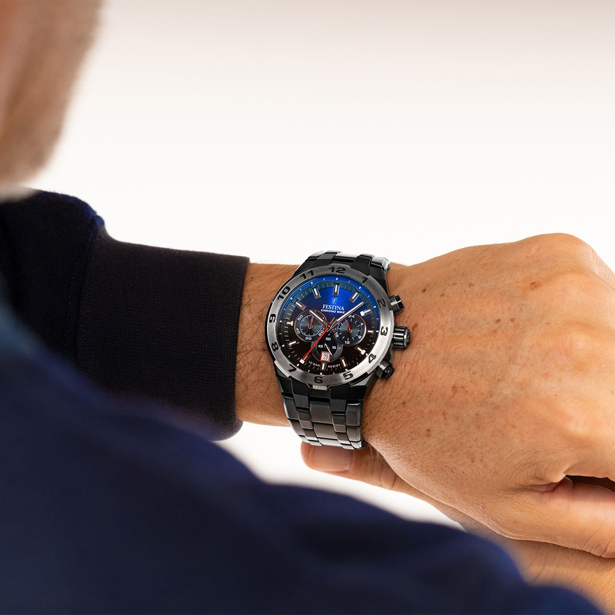 Festina Chrono Bike Stainless Steel Chronograph Mens Watch I Model F20673/1 Quartz Movement