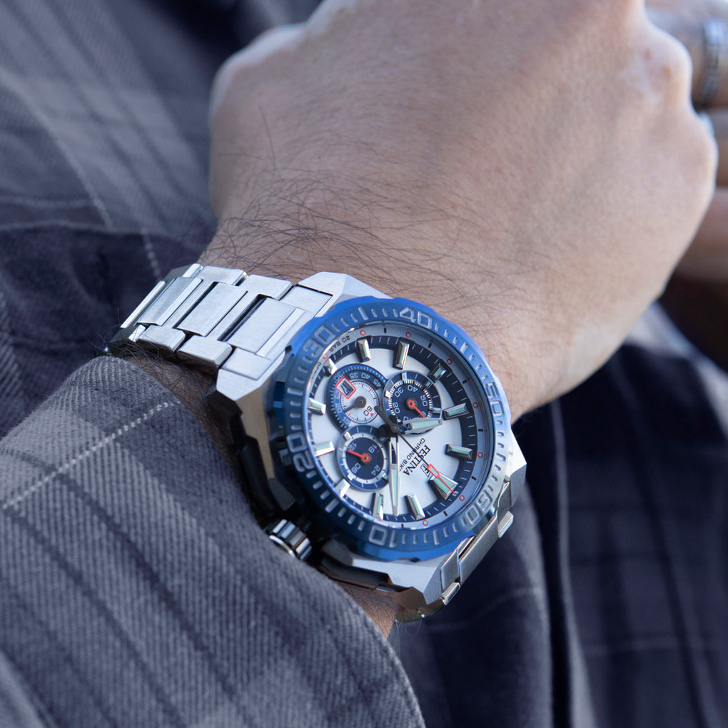 Festina Chrono Bike Stainless Steel Chronograph Mens Watch I Model F20724-1 Quartz Movement