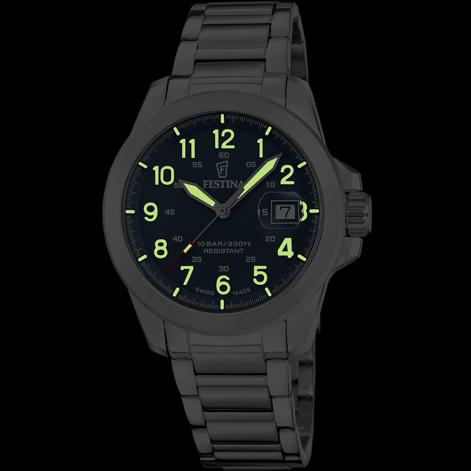 Festina Swiss Made Stainless Steel Analog Mens Watch I Model F20081-2 Quartz Movement