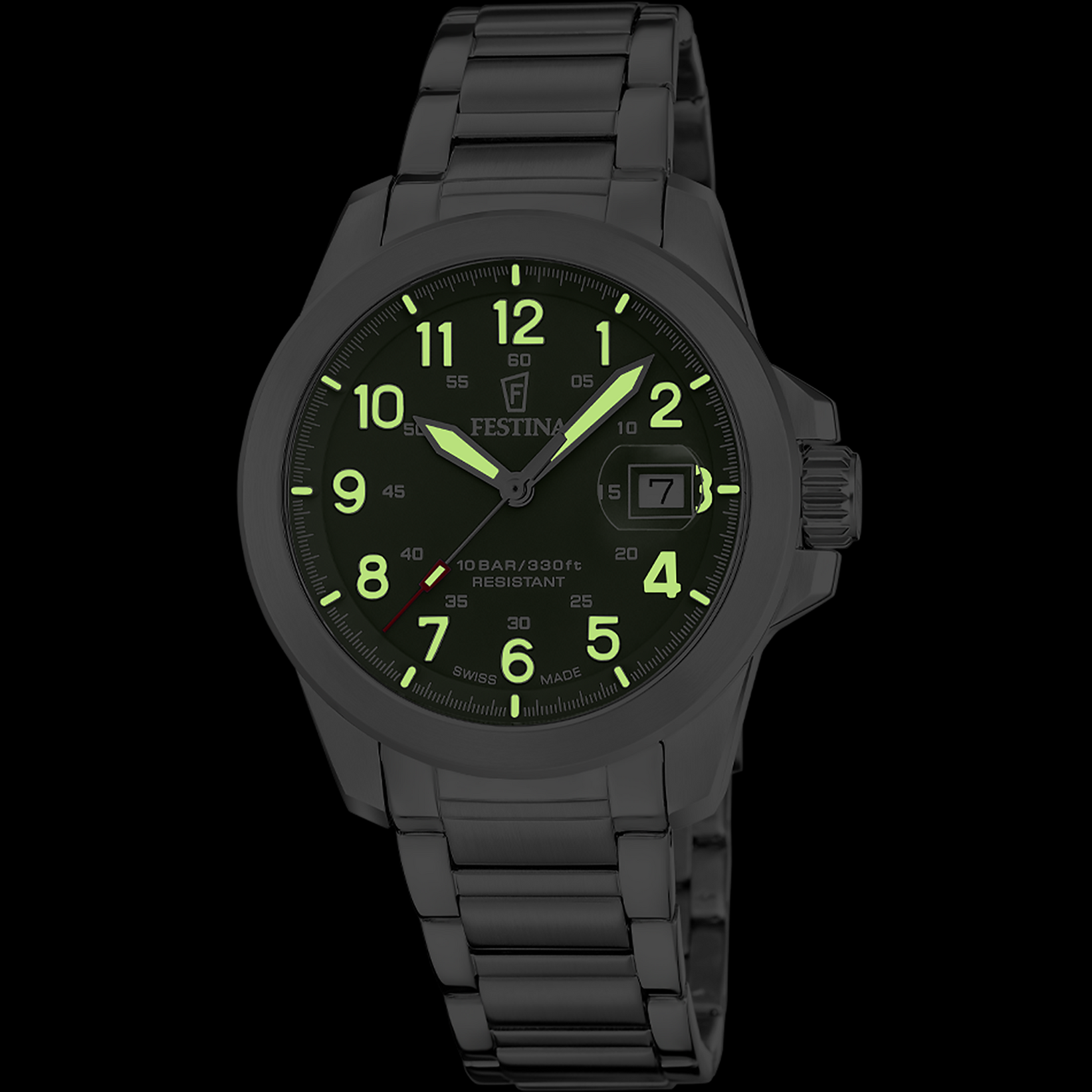 Festina Swiss Made Stainless Steel Analog Mens Watch I Model F20081-3 Quartz Movement