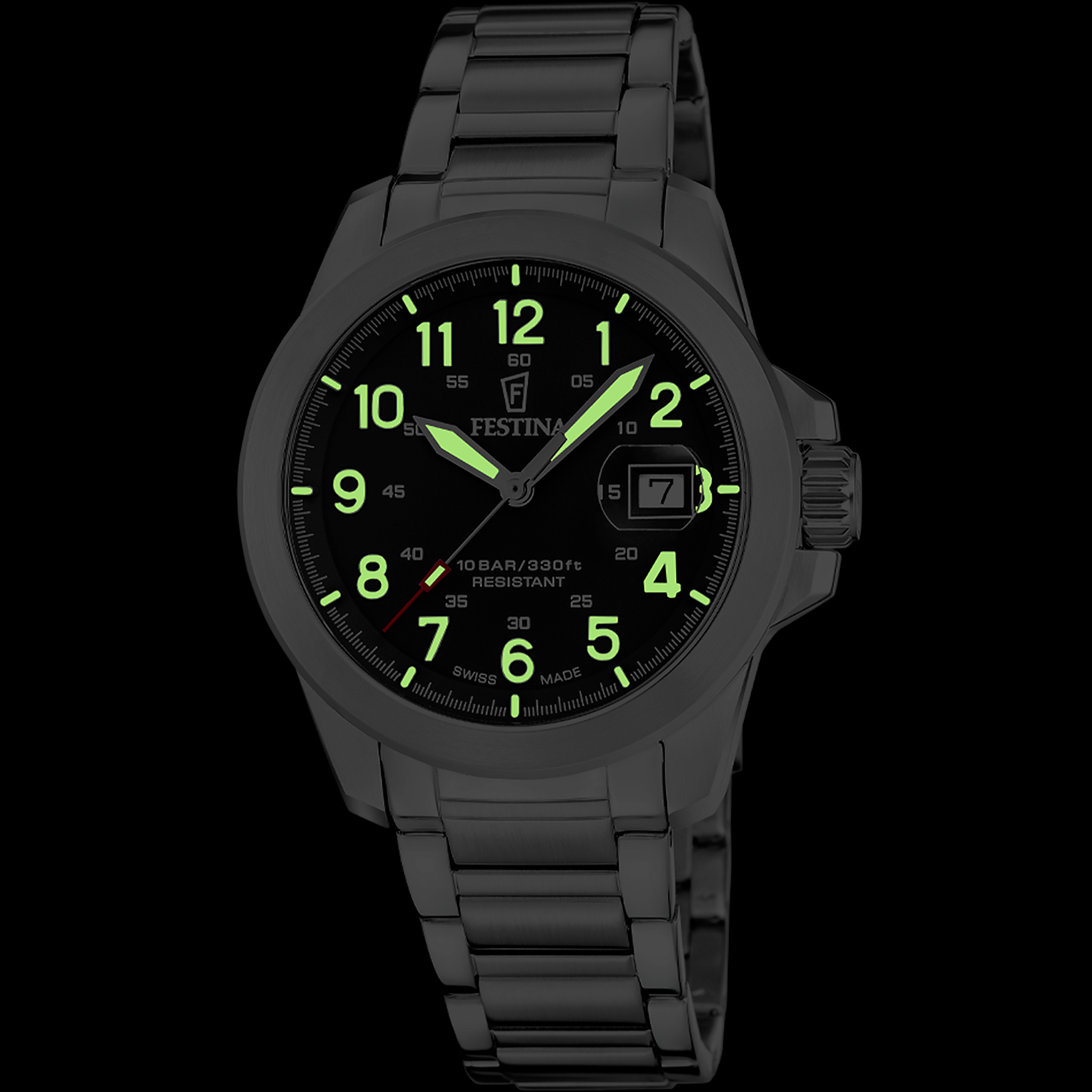 Festina Swiss Made Stainless Steel Analog Mens Watch I Model F20081-4 Quartz Movement