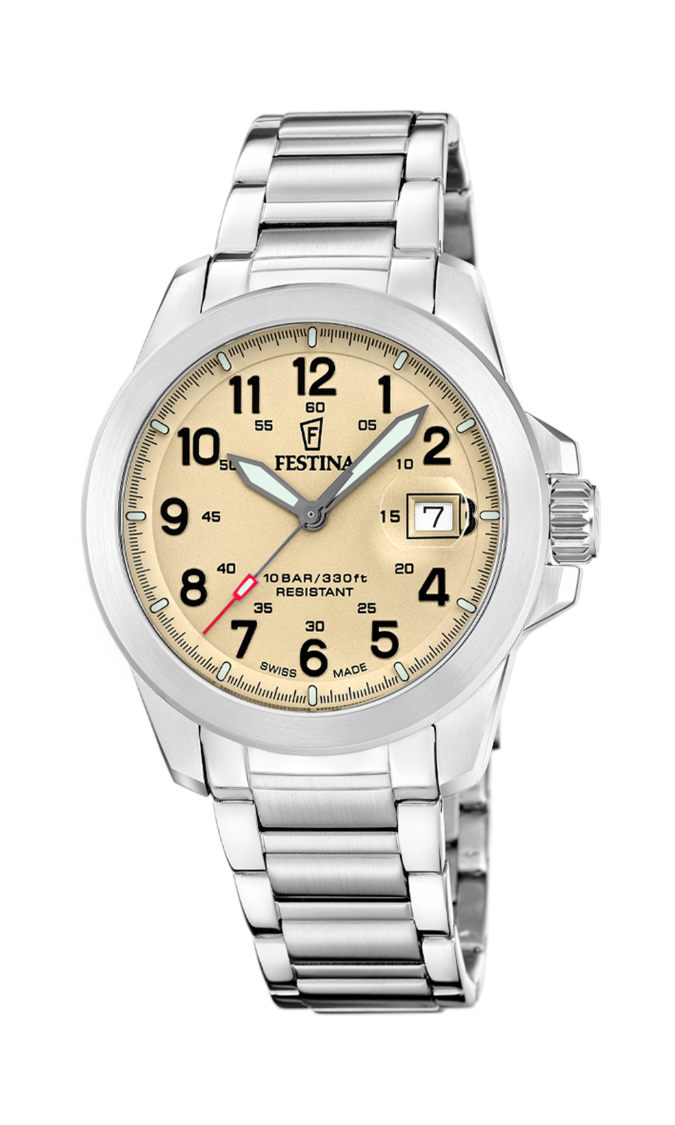 Festina Swiss Made Stainless Steel Analog Mens Watch I Model F20081-1 Quartz Movement