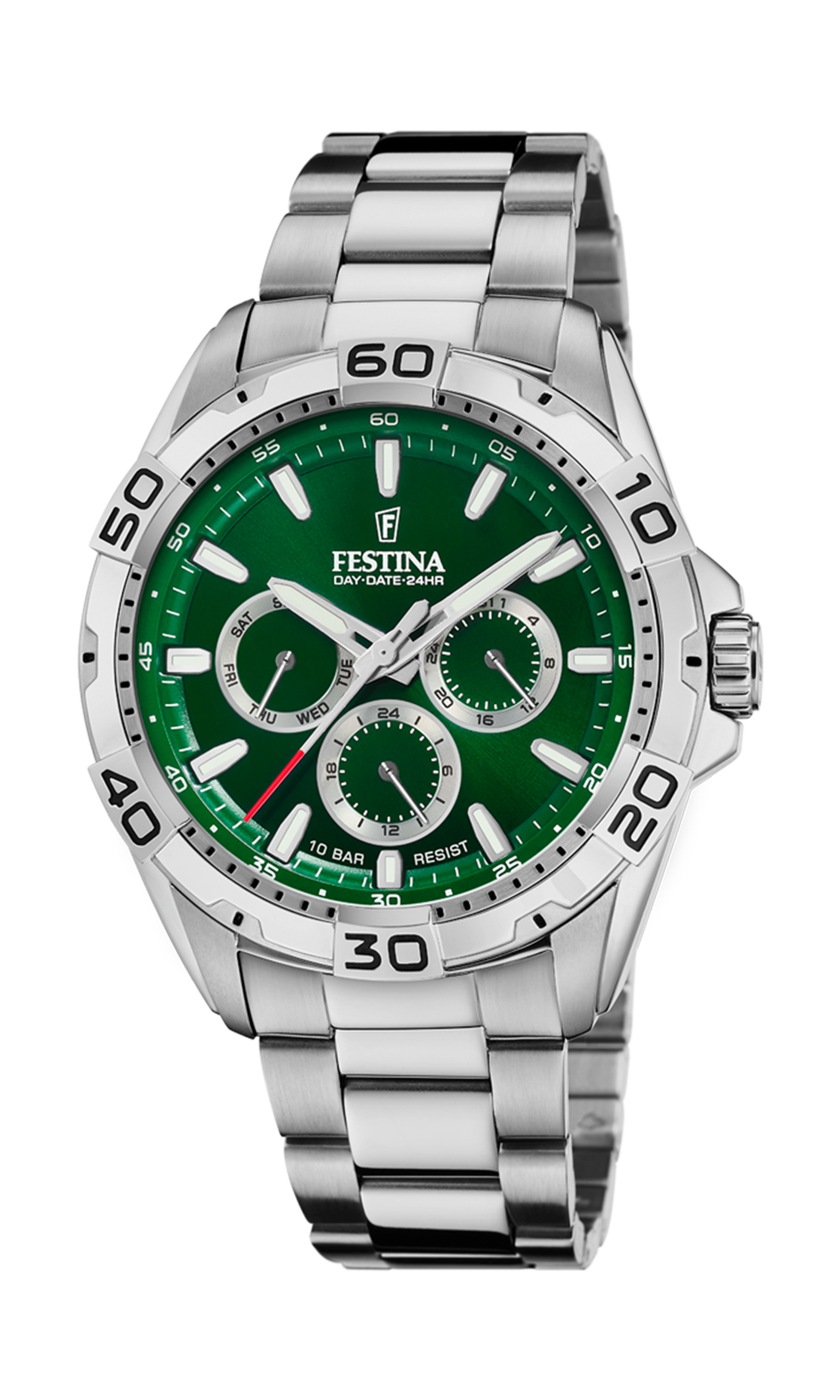 Festina Multifunction Stainless Steel Multifunción Mens Watch I Model F20623-3 Quartz Movement