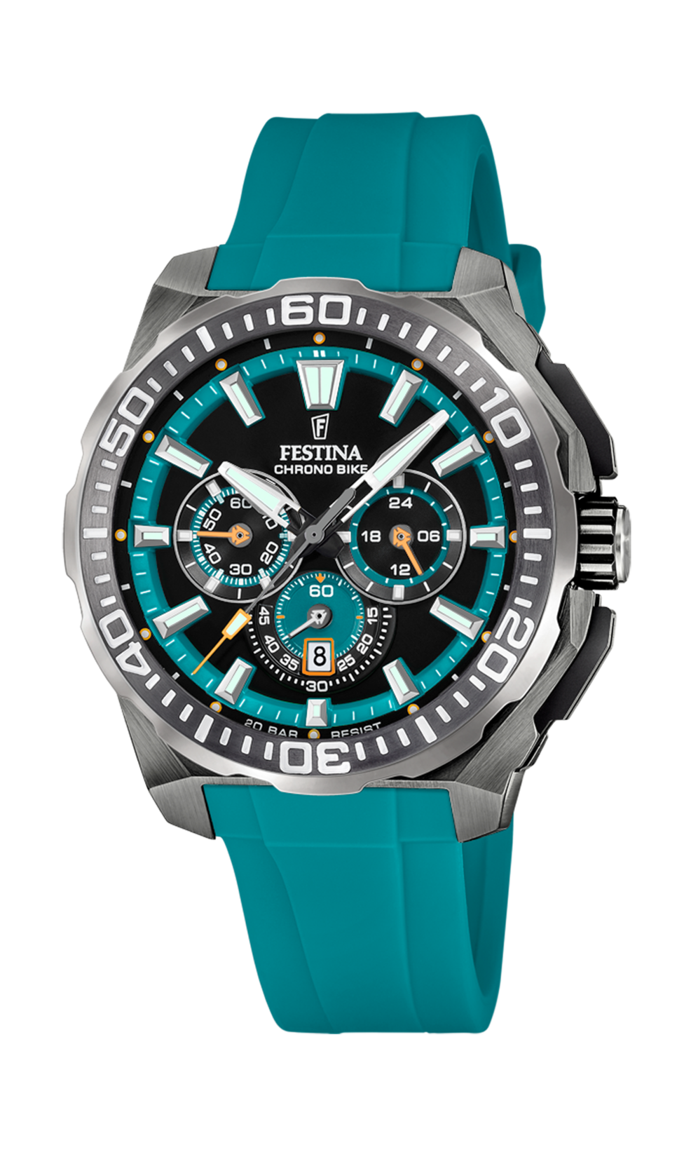 Festina Chrono Bike Rubber Chronograph Mens Watch I Model F20725-6 Quartz Movement