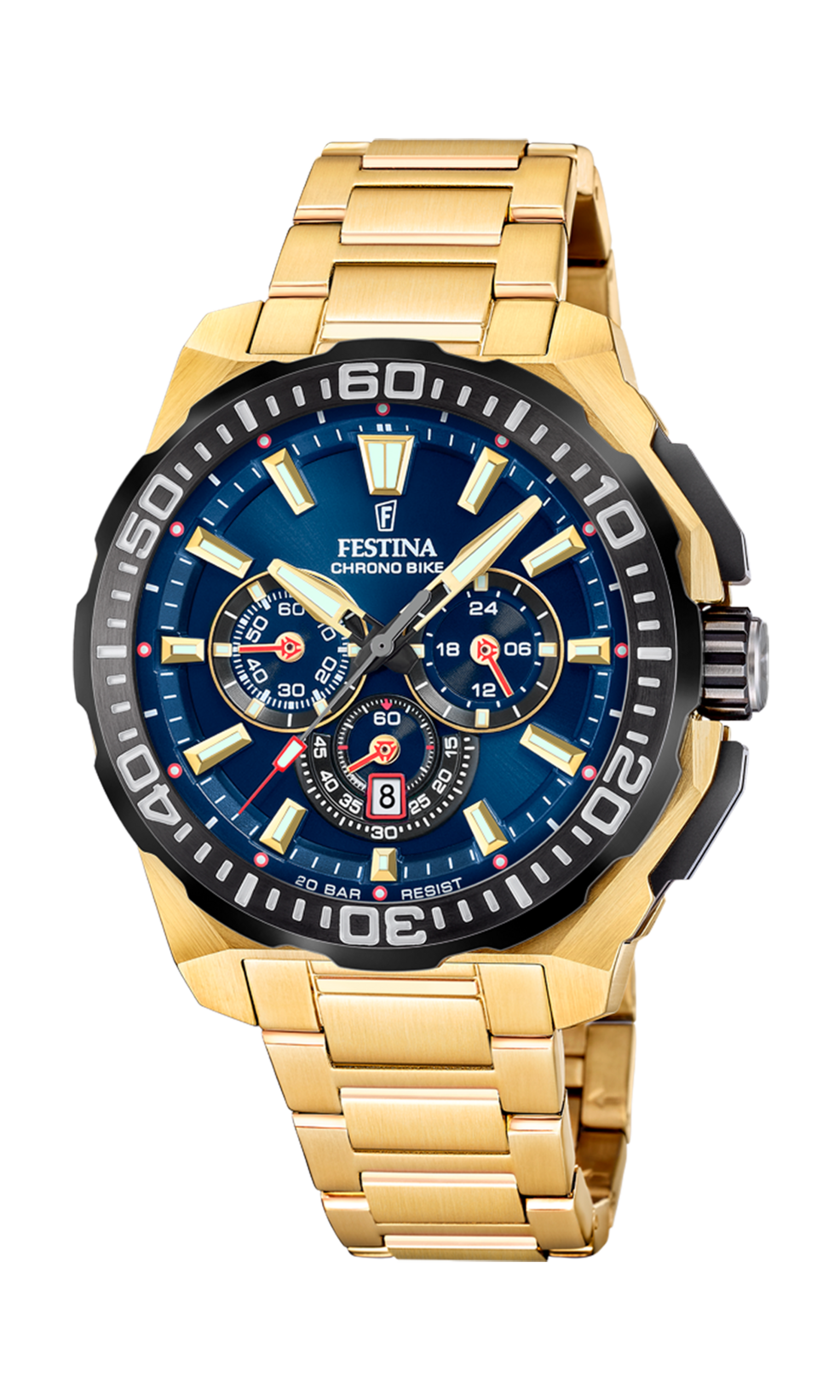 Festina Chrono Bike Stainless Steel Chronograph Mens Watch I Model F20727-1 Quartz Movement