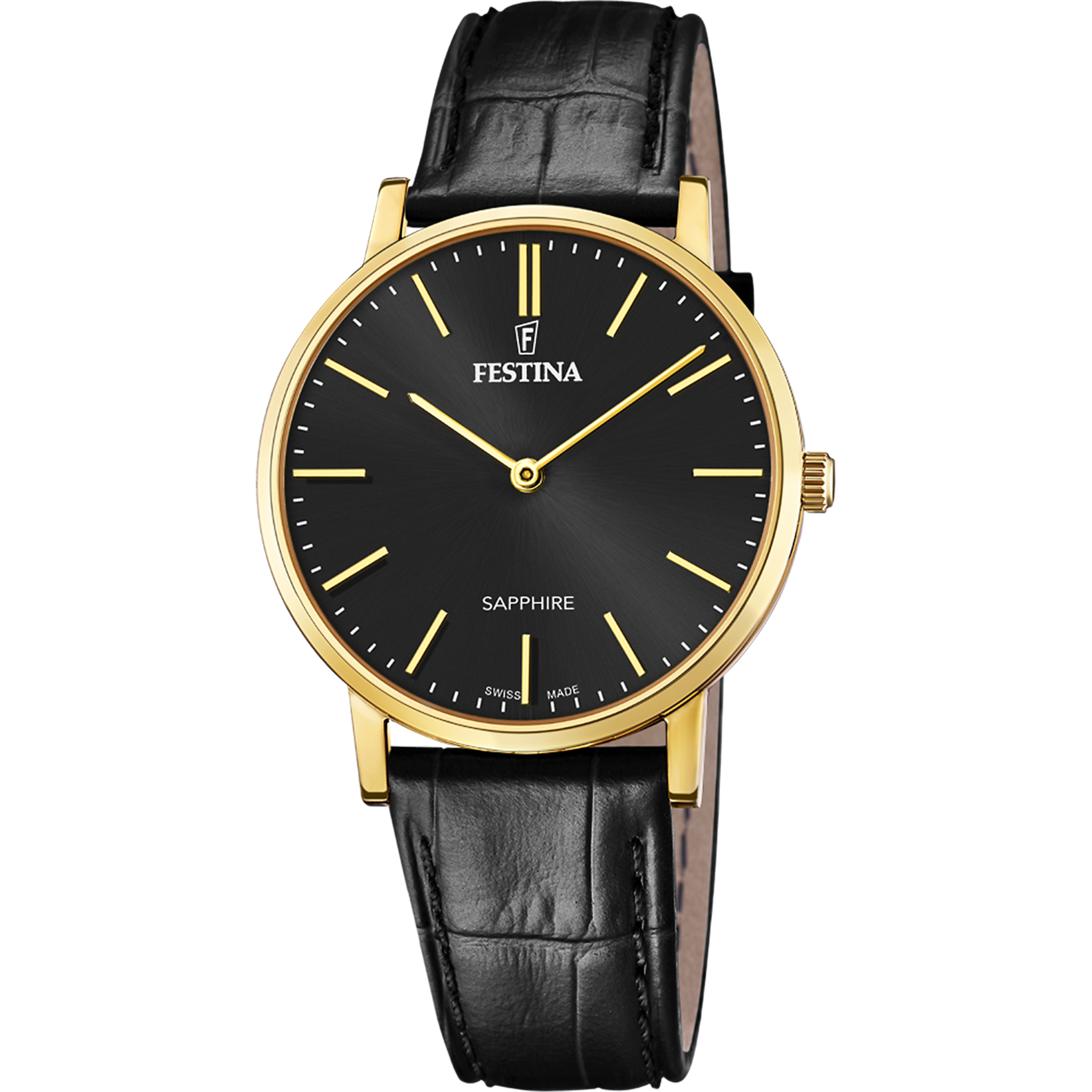 Festina Swiss Made Leather Analog Mens Watch I Model F20016-3 Quartz Movement