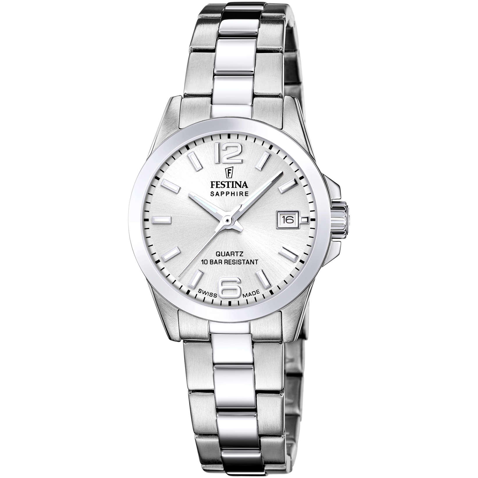 Festina Swiss Made Stainless Steel Analog Ladies Watch I Model F20049-1 Quartz Movement