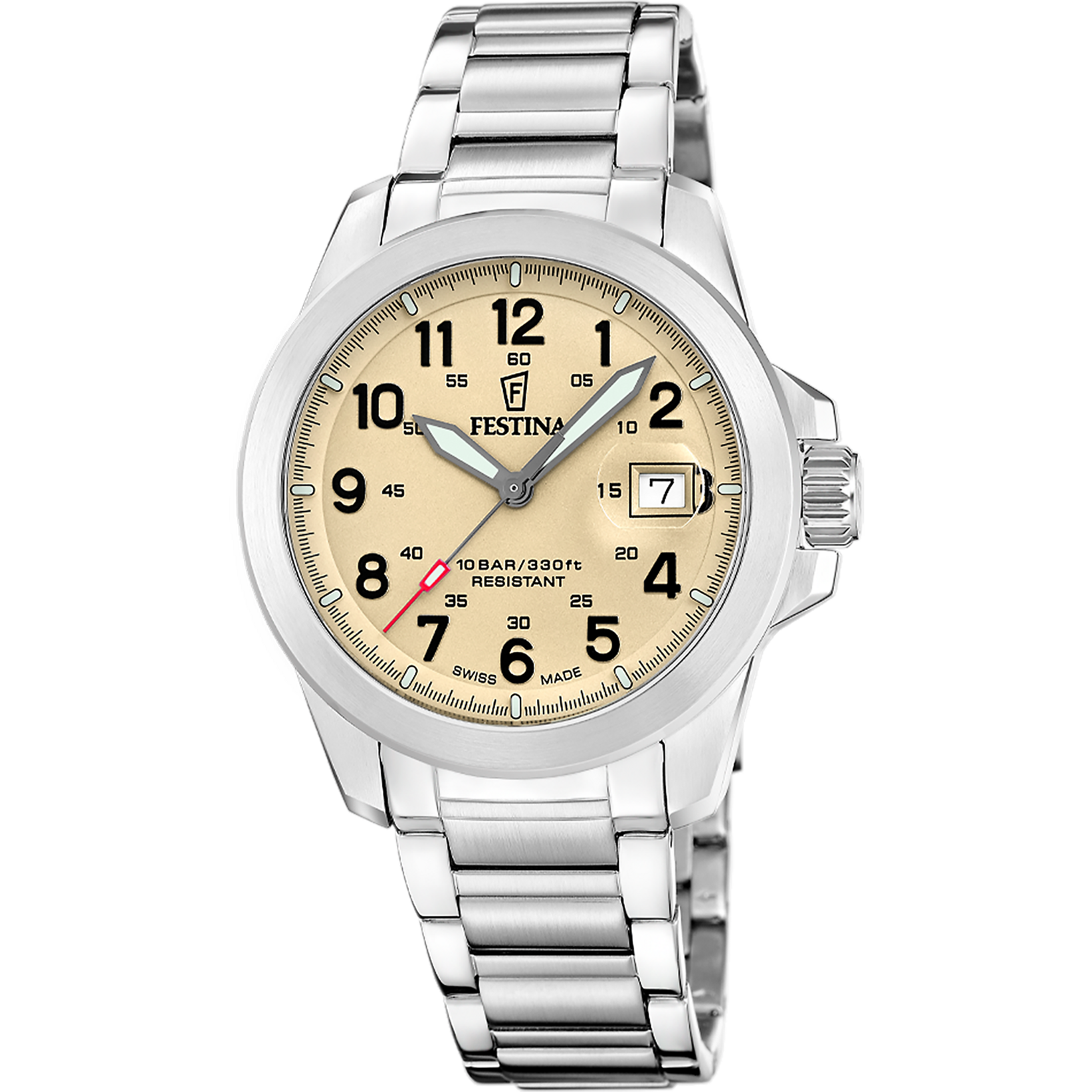 Festina Swiss Made Stainless Steel Analog Mens Watch I Model F20081-1 Quartz Movement