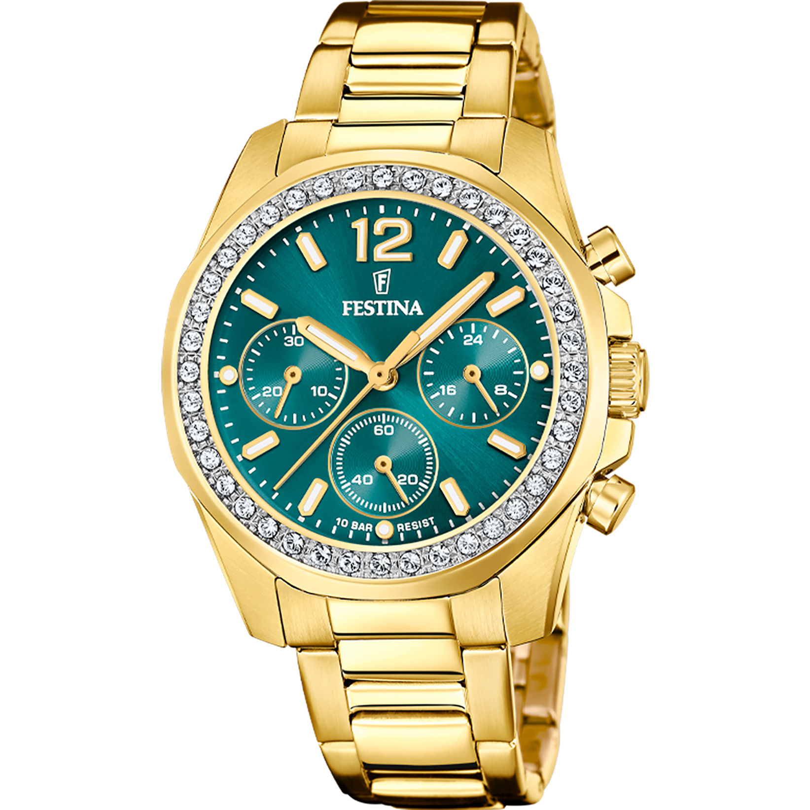 Festina Boyfriend Stainless Steel Chronograph Ladies Watch I Model F20609/6 Quartz Movement