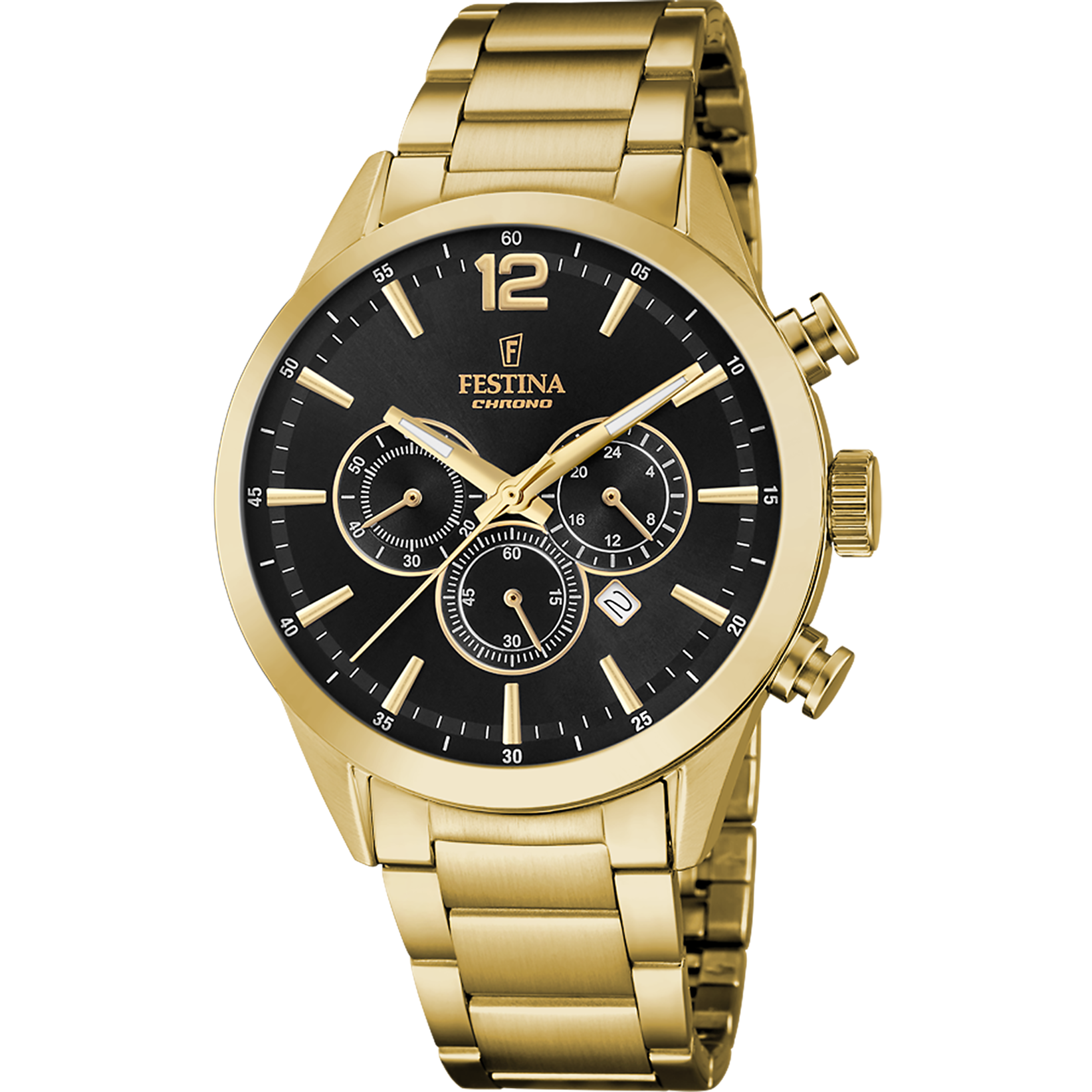 Festina Timeless Chronograph Stainless Steel Chronograph Mens Watch I Model F20633/3 Quartz Movement