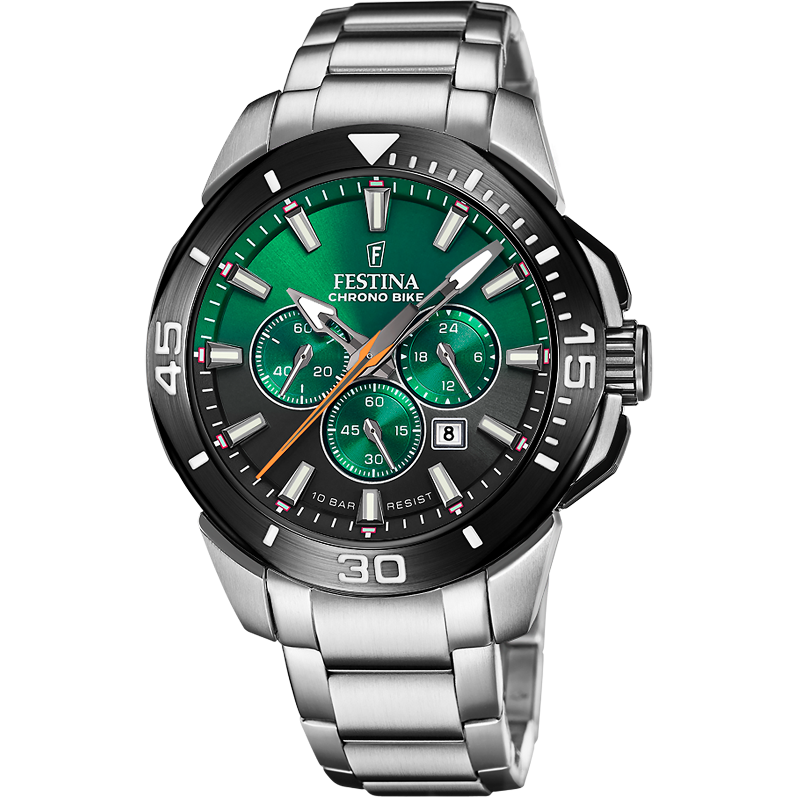 Festina Chrono Bike Stainless Steel Chronograph Mens Watch I Model F20641/B Quartz Movement