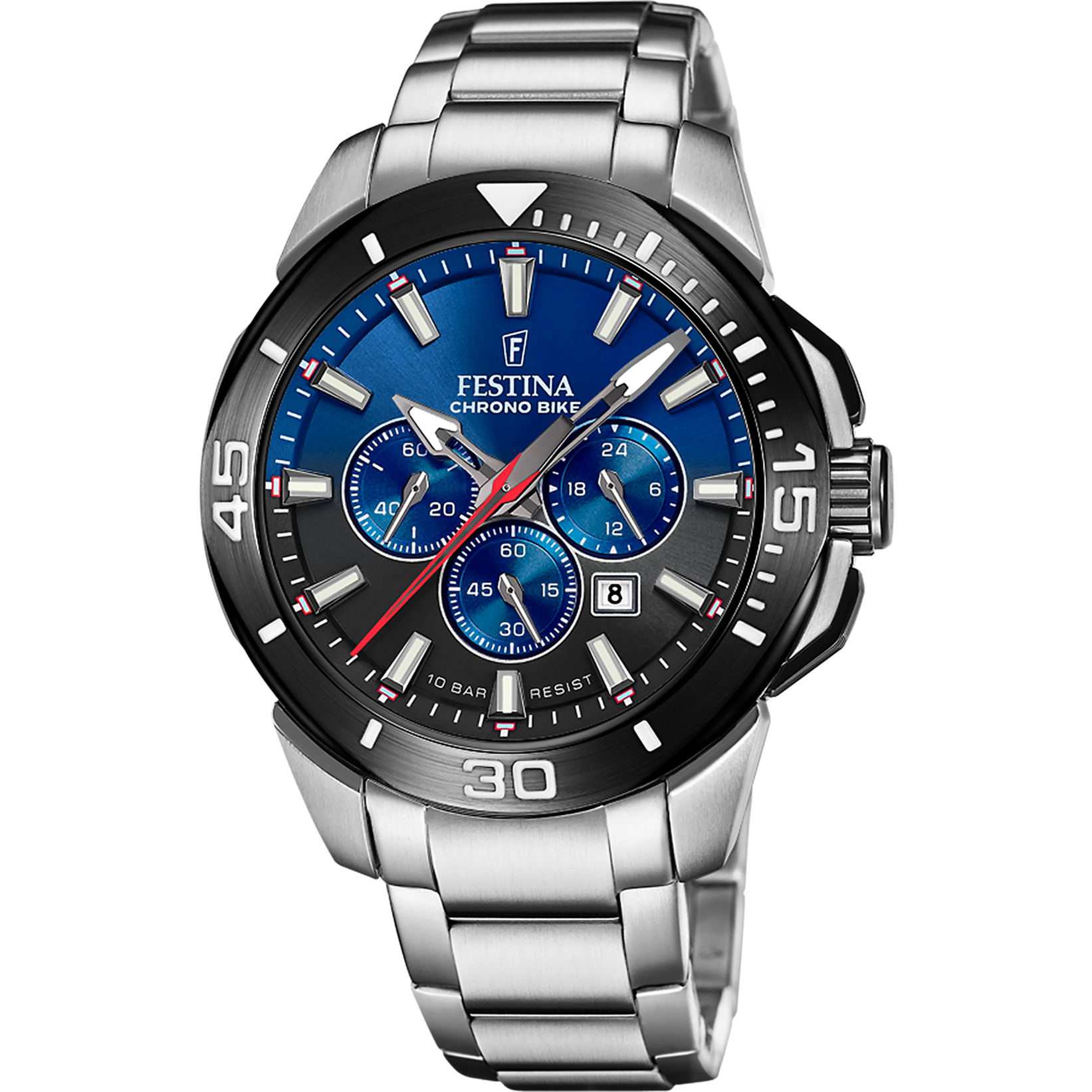 Festina Chrono Bike Stainless Steel Chronograph Mens Watch I Model F20641/C Quartz Movement