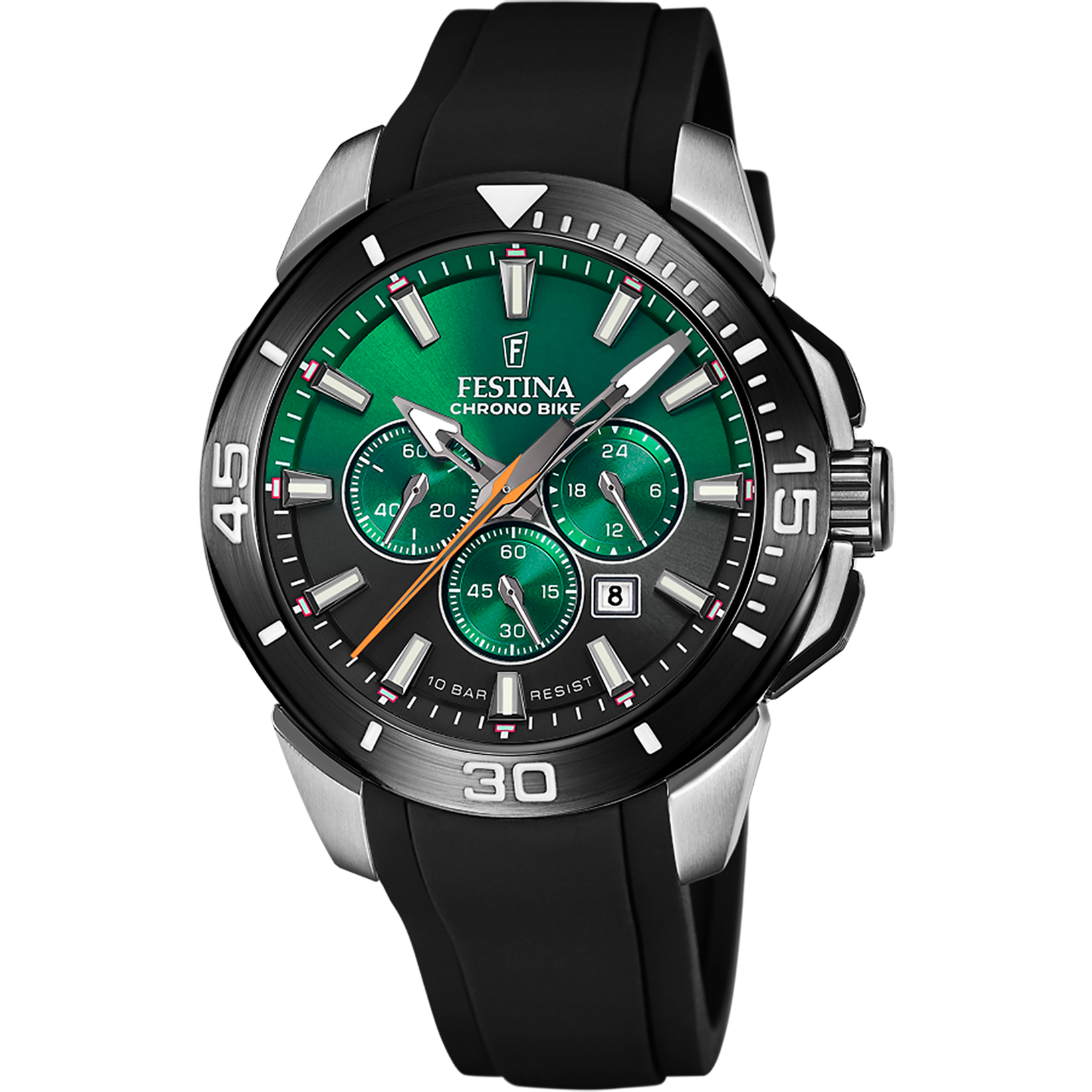 Festina Chrono Bike Rubber Chronograph Mens Watch I Model F20642/C Quartz Movement