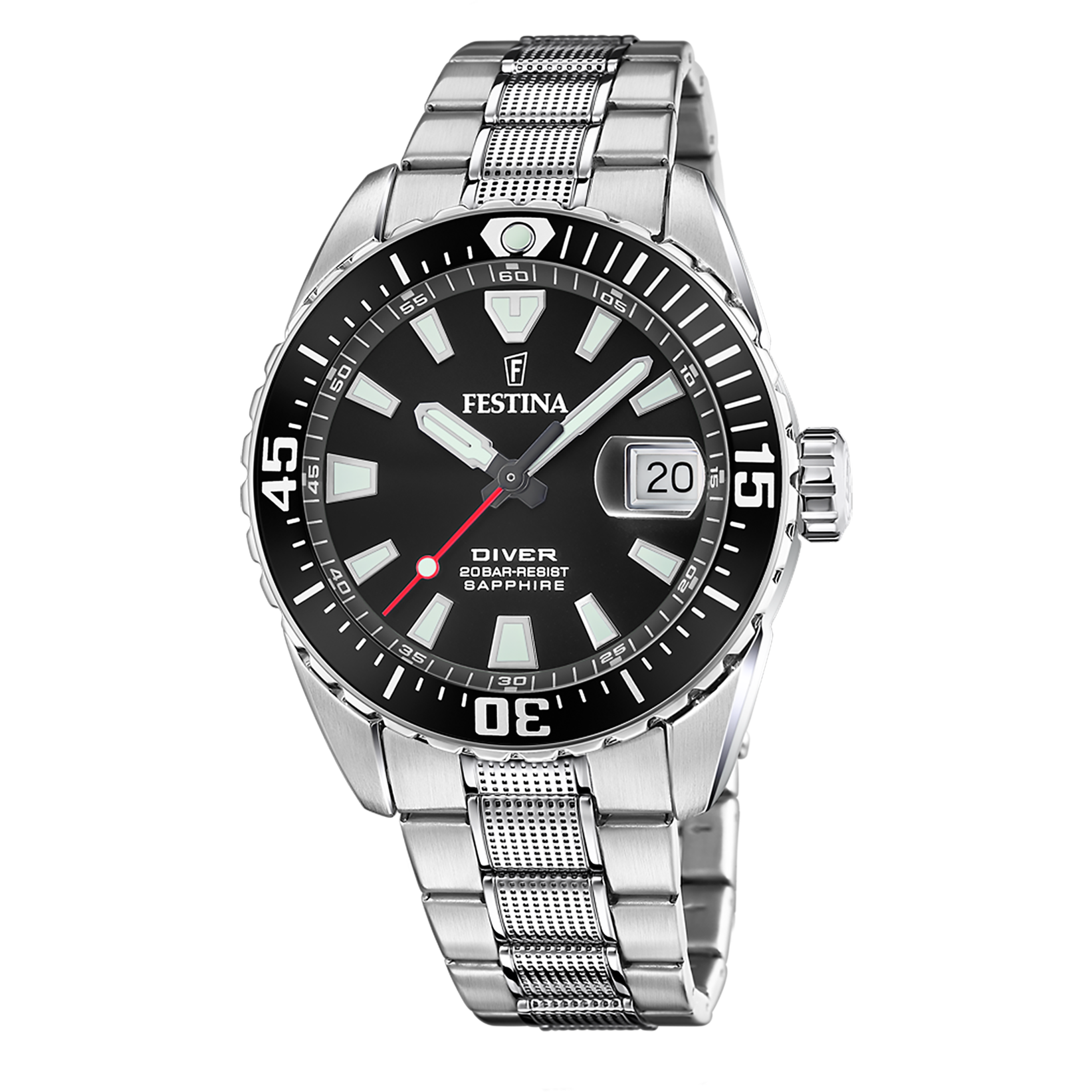 Festina The Originals Diver Stainless Steel Analog Mens Watch I Model F20669/3 Quartz Movement