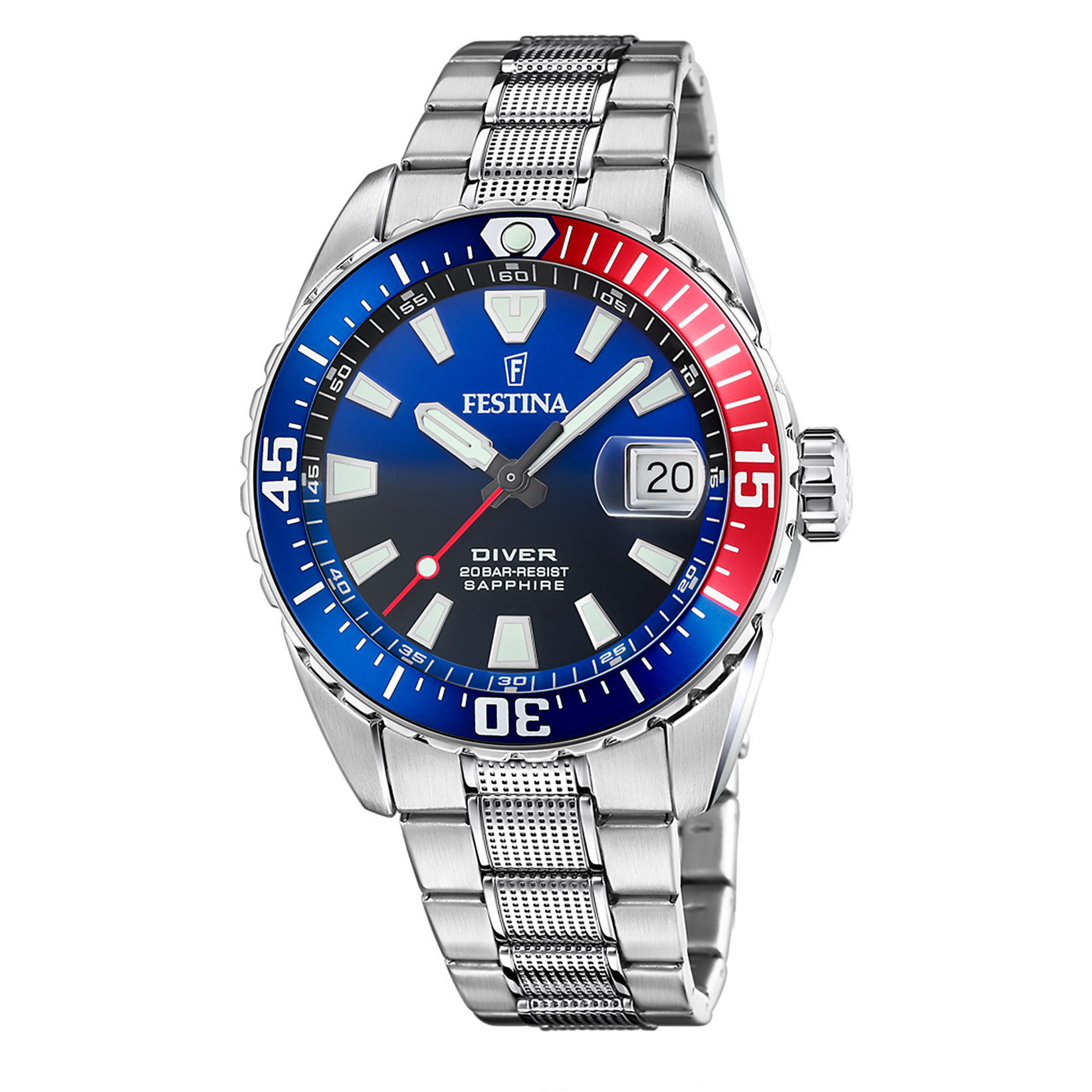 Festina The Originals Diver Stainless Steel Analog Mens Watch I Model F20669/4 Quartz Movement