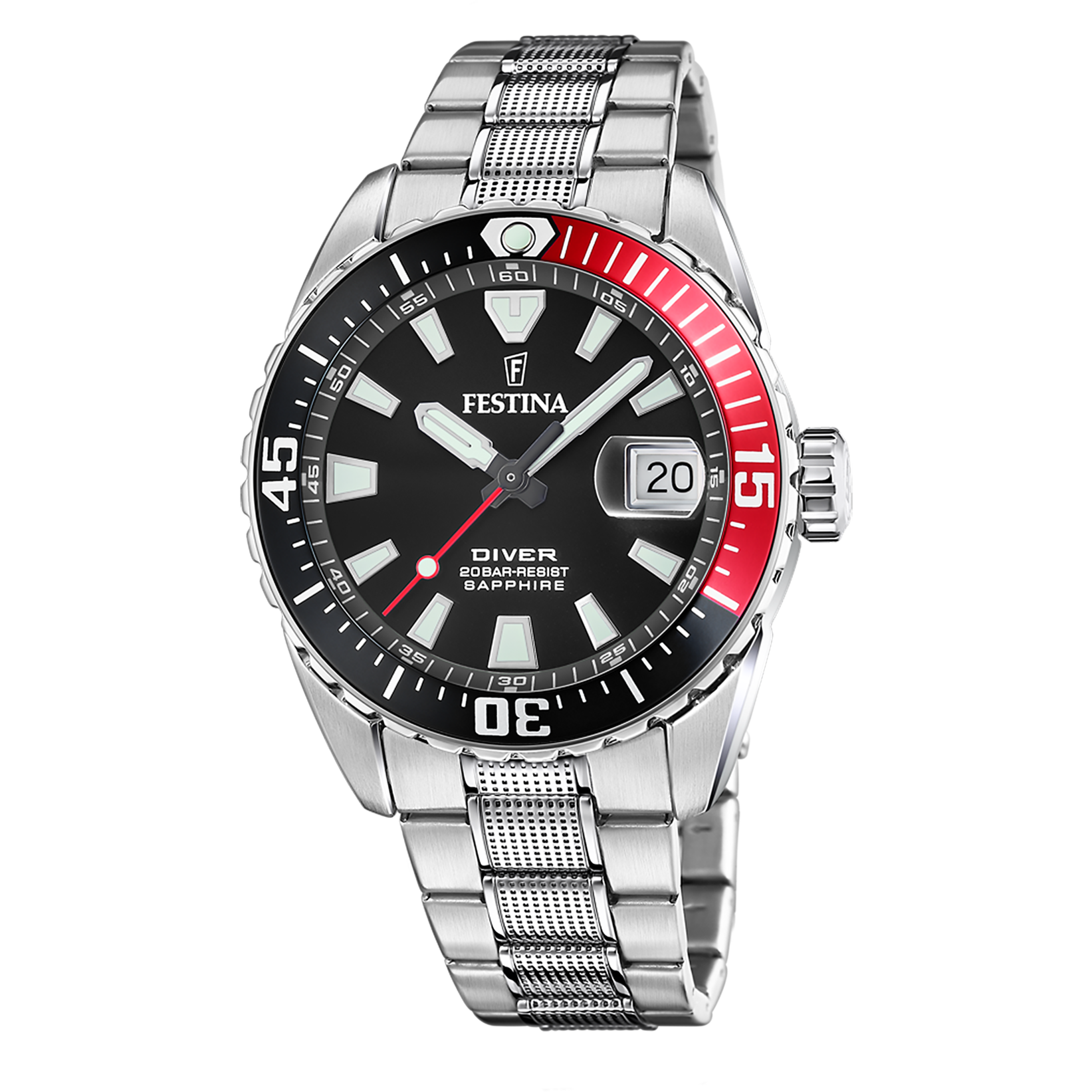 Festina The Originals Diver Stainless Steel Analog Mens Watch I Model F20669/6 Quartz Movement