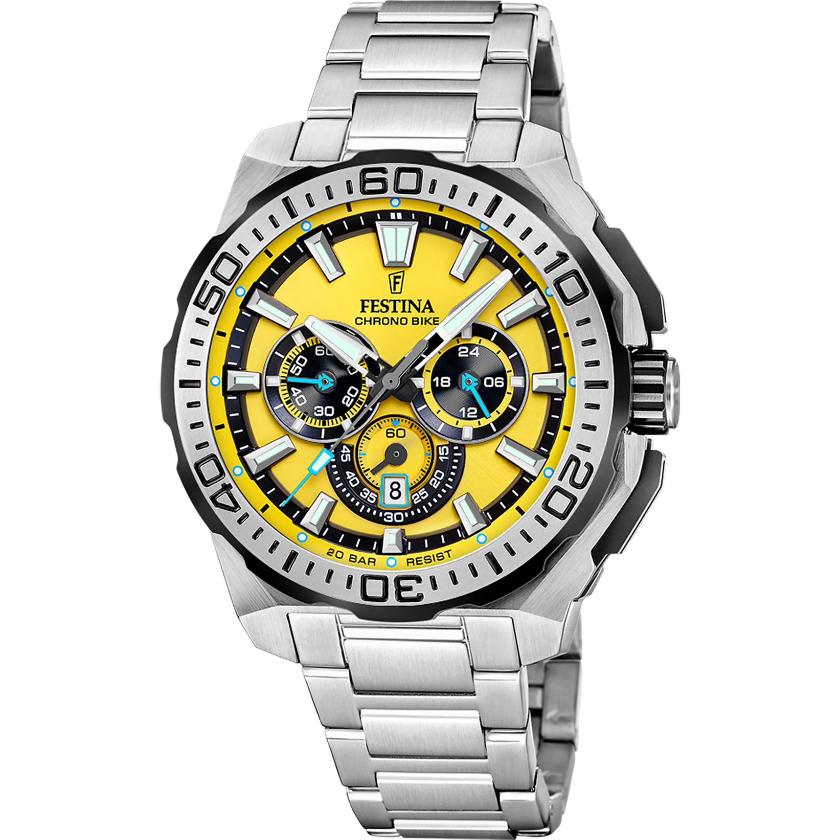Festina Chrono Bike Stainless Steel Chronograph Mens Watch I Model F20724-4 Quartz Movement
