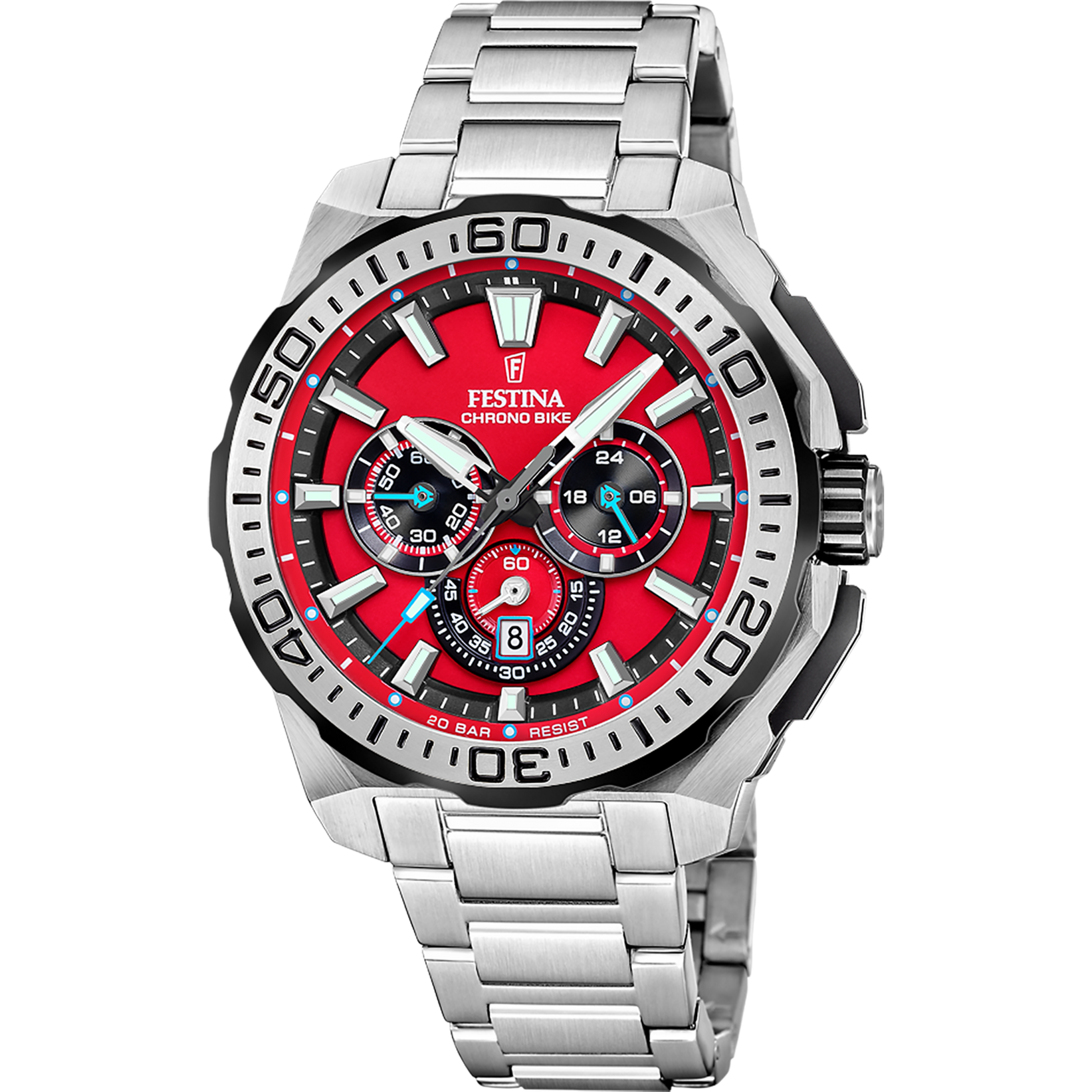 Festina Chrono Bike Stainless Steel Chronograph Mens Watch I Model F20724-5 Quartz Movement