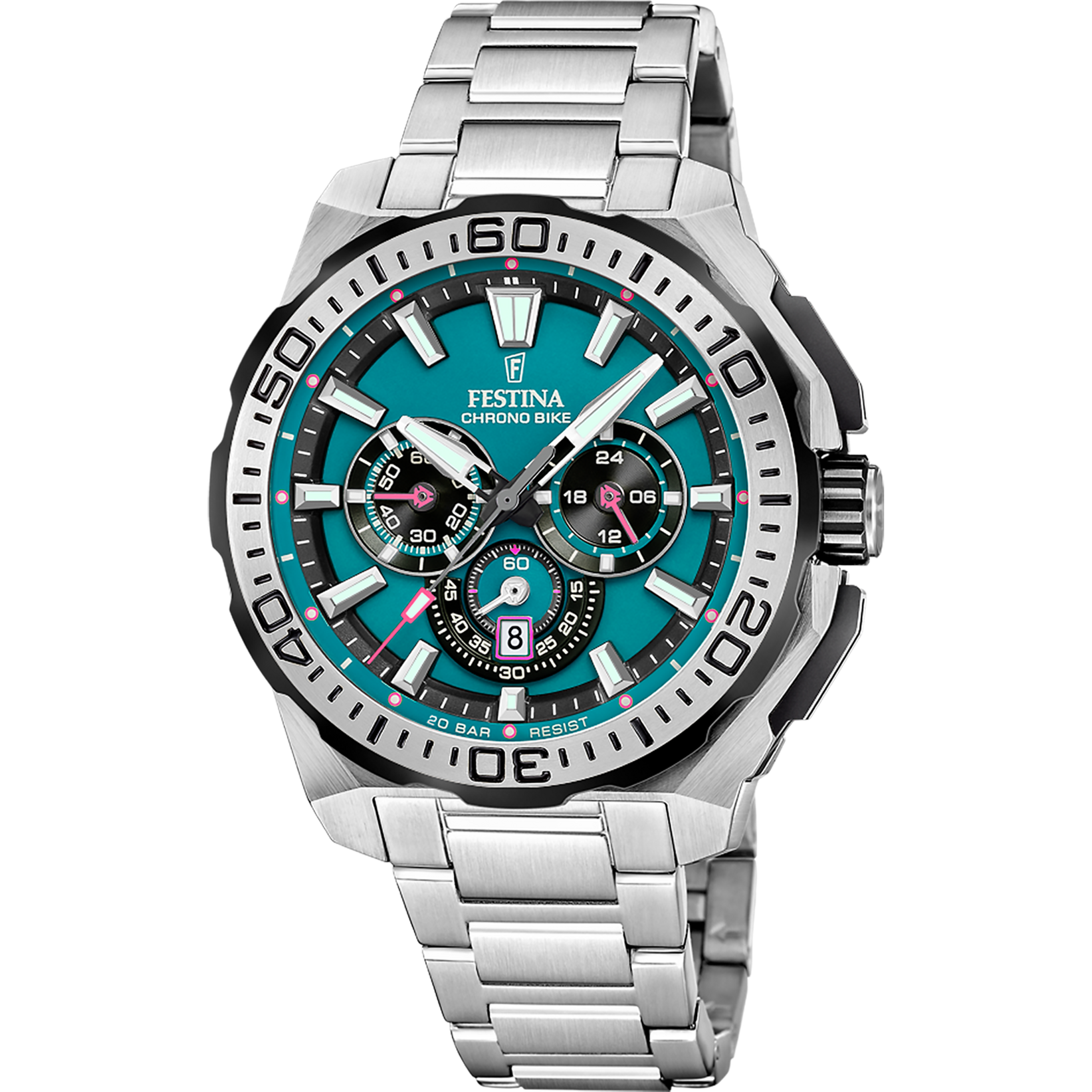 Festina Chrono Bike Stainless Steel Chronograph Mens Watch I Model F20724-6 Quartz Movement