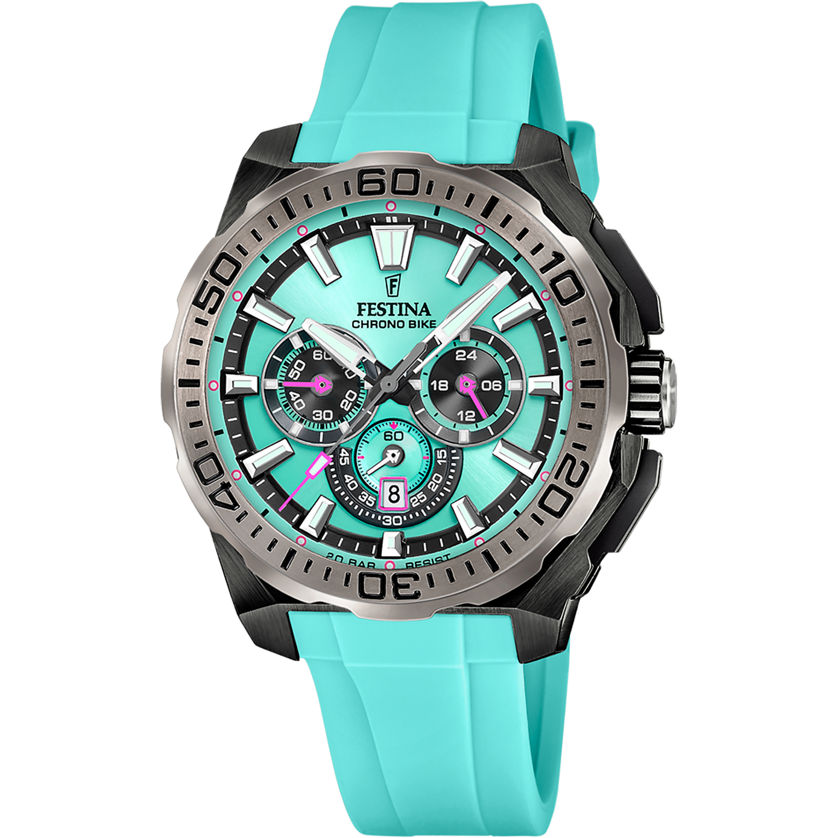 Festina Chrono Bike Rubber Chronograph Mens Watch I Model F20726-2 Quartz Movement