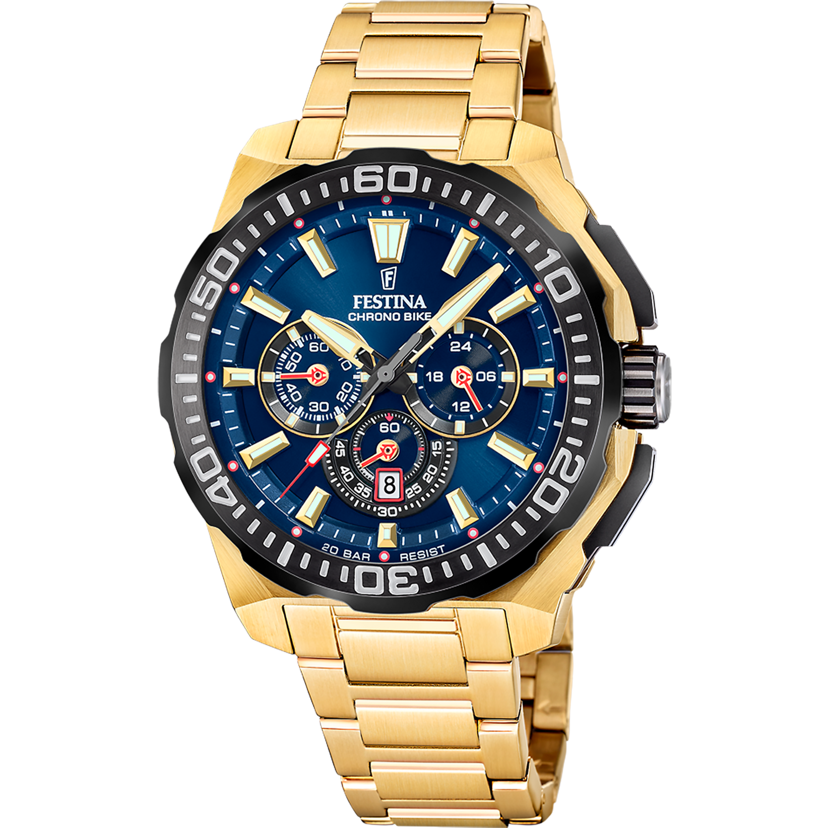 Festina Chrono Bike Stainless Steel Chronograph Mens Watch I Model F20727-1 Quartz Movement