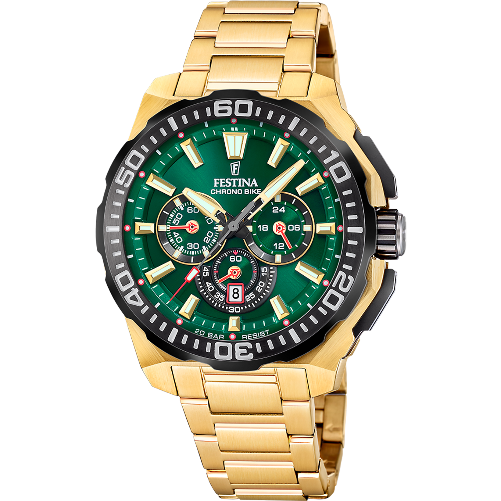 Festina Chrono Bike Stainless Steel Chronograph Mens Watch I Model F20727-2 Quartz Movement