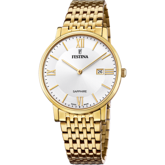 Festina Swiss Made Stainless Steel Analog Mens Watch I Model F20020/1 Quartz Movement