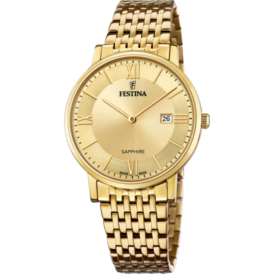 Festina Swiss Made Stainless Steel Analog Mens Watch I Model F20020/2 Quartz Movement