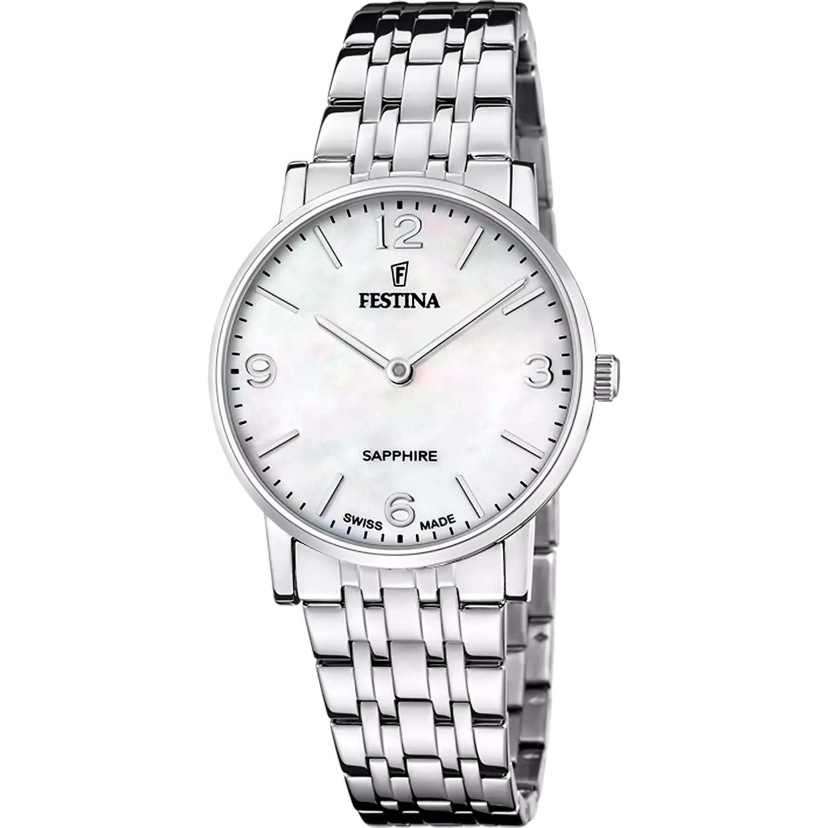 Festina Swiss Made Stainless Steel Analog Ladies Watch I Model F20047/2 Quartz Movement