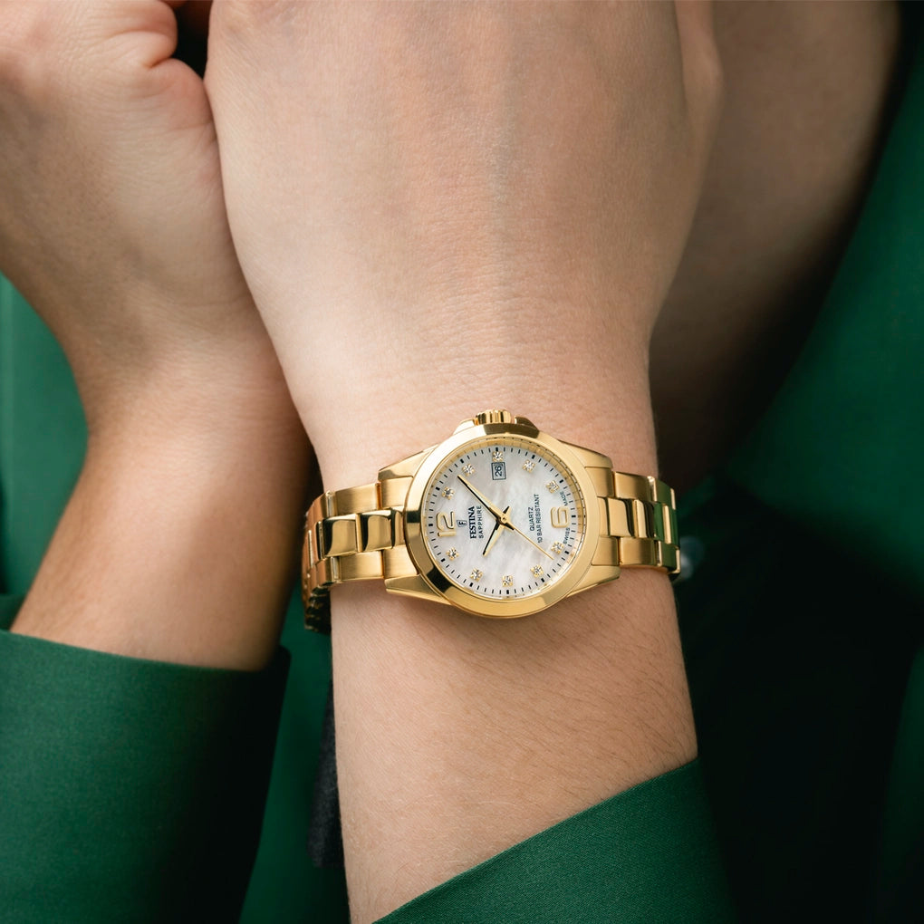 Festina Swiss Made Stainless Steel Analog Ladies Watch I Model F20050/1 Quartz Movement