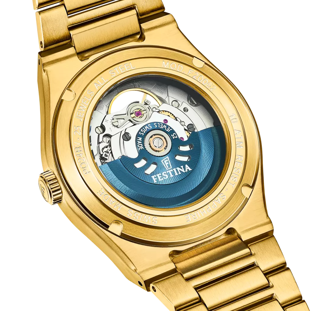 Festina Swiss Made Rive Stainless Steel Analog Mens Watch I Model F20062/1 Automatic Movement