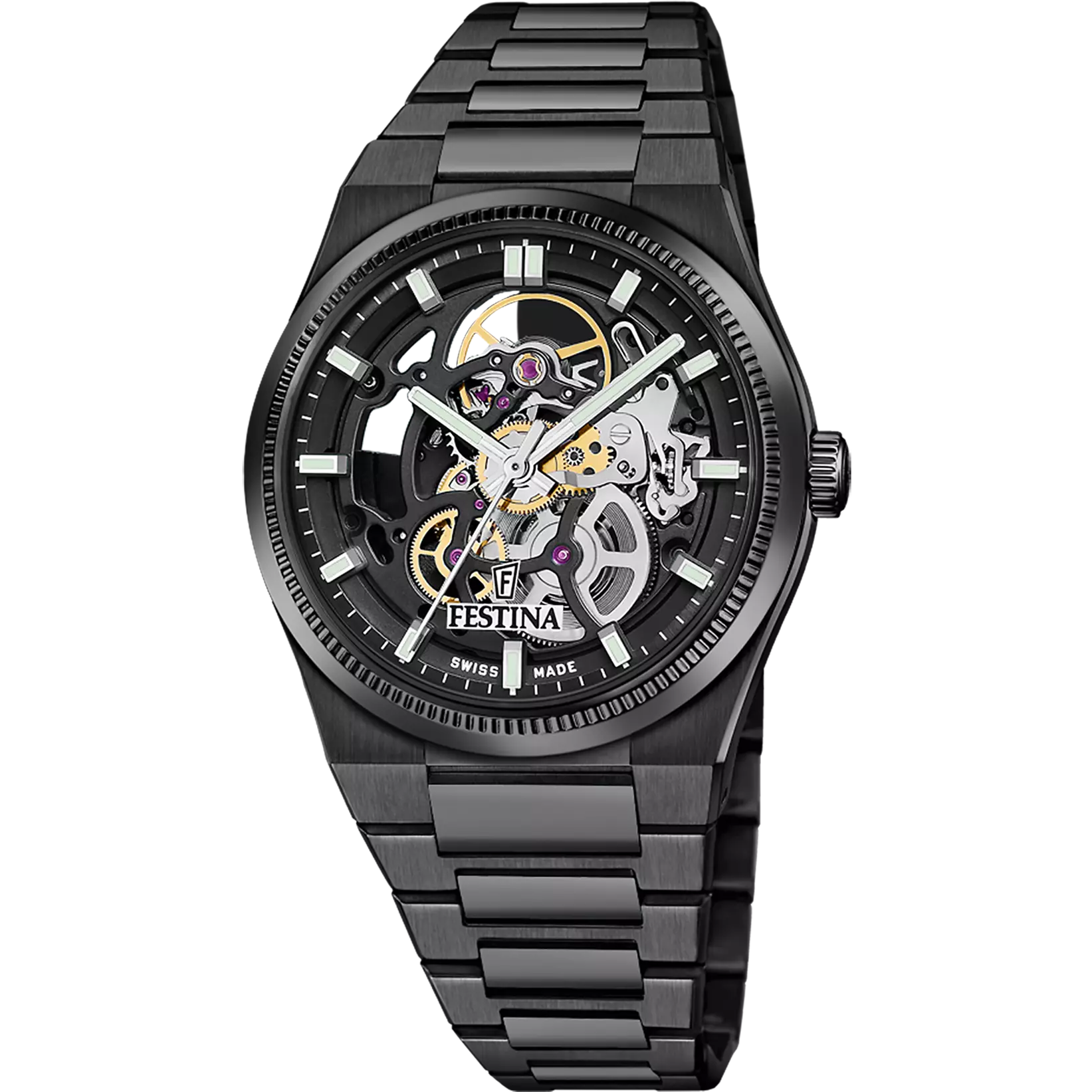 Festina Swiss Made Stainless Steel Analog Mens Watch I Model F20070/1 Automatic Movement