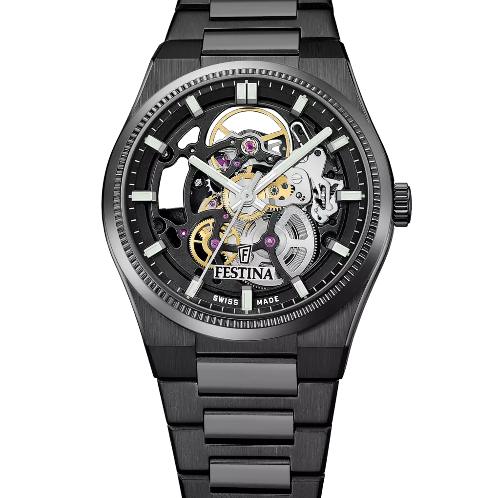 Festina Swiss Made Stainless Steel Analog Mens Watch I Model F20070/1 Automatic Movement