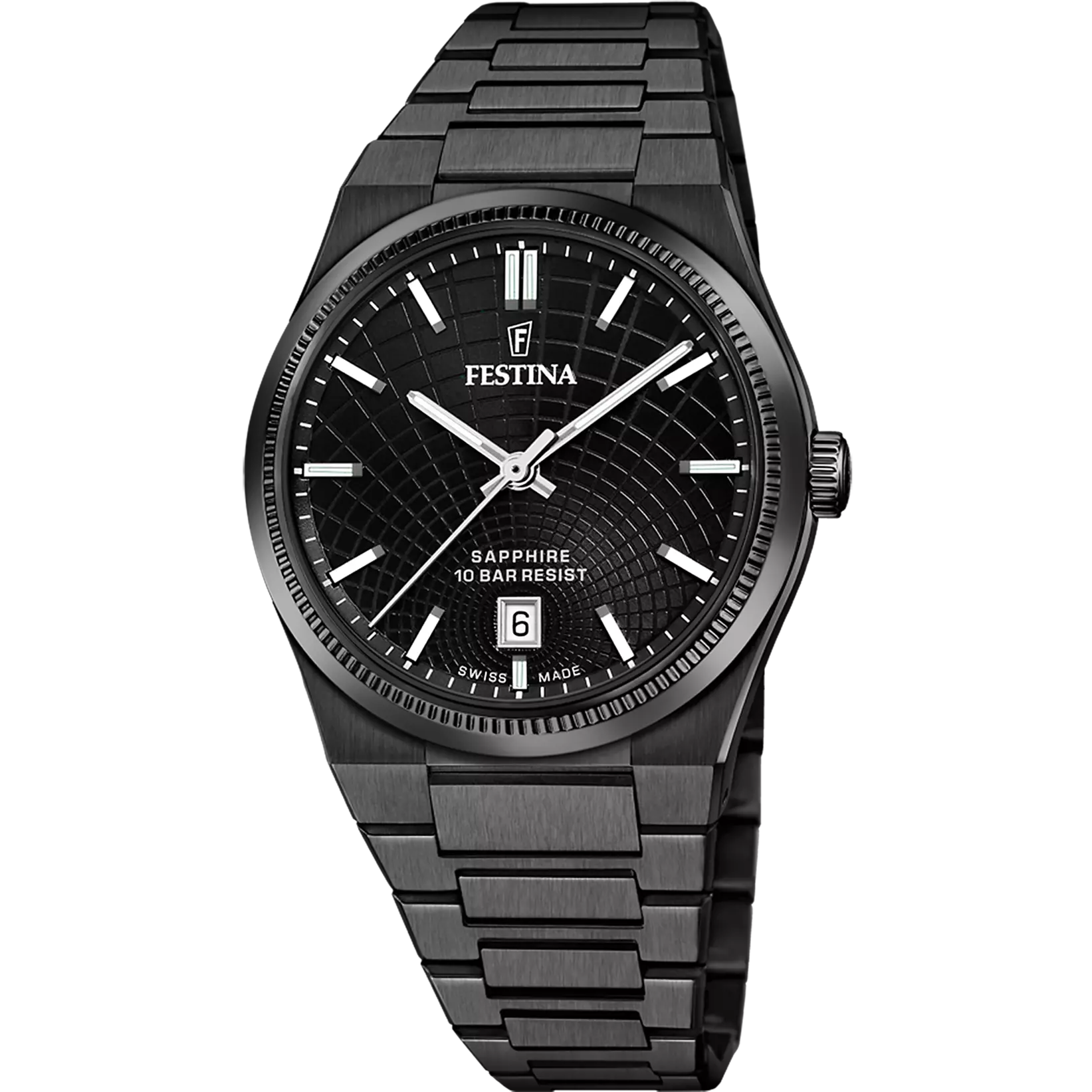 Festina Swiss Made Rive Stainless Steel Analog Mens Watch I Model F20080/1 Quartz Movement