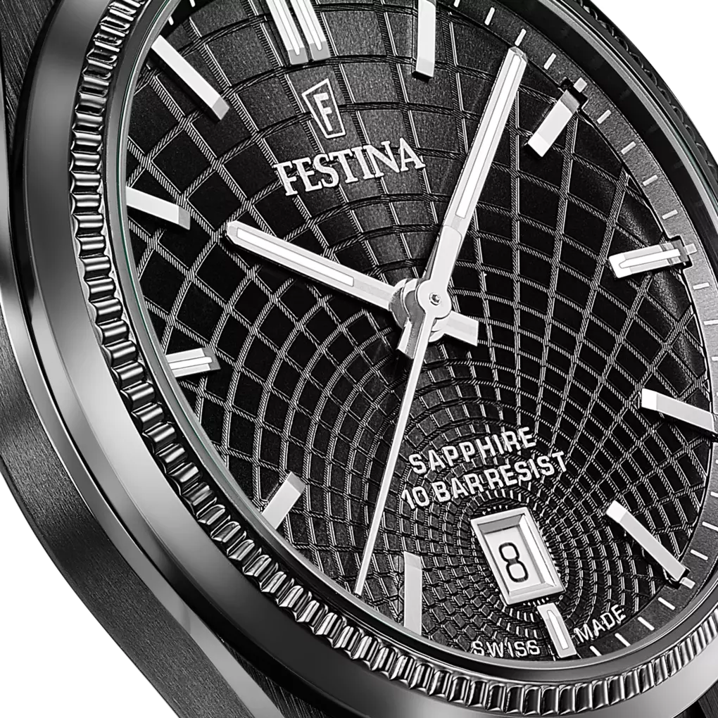 Festina Swiss Made Rive Stainless Steel Analog Mens Watch I Model F20080/1 Quartz Movement