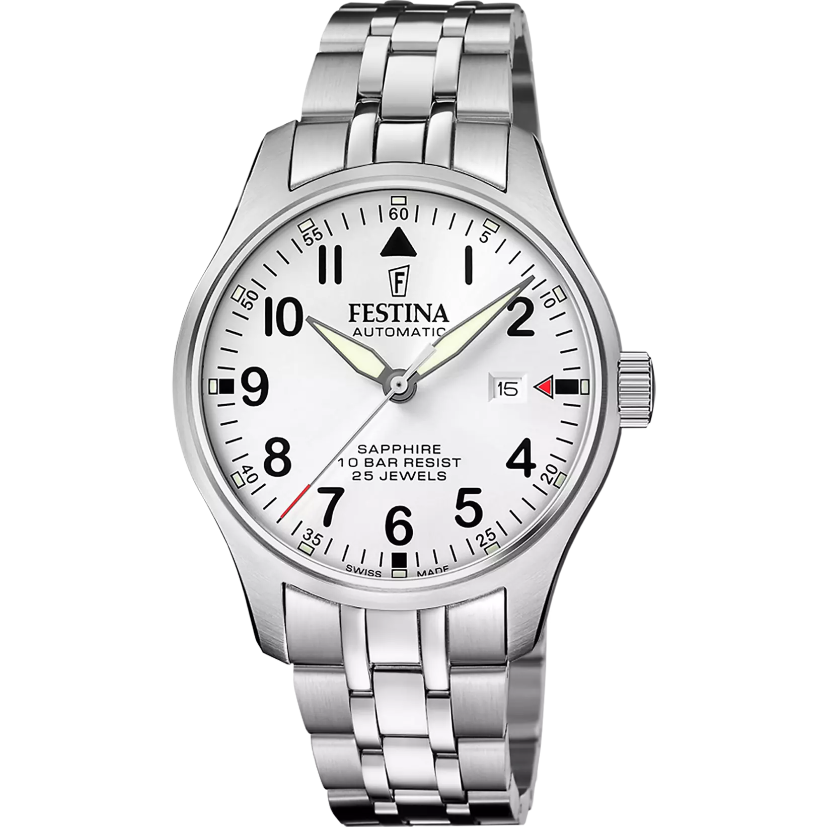 Festina Swiss Made Stainless Steel Analog Mens Watch I Model F20151/A Automatic Movement