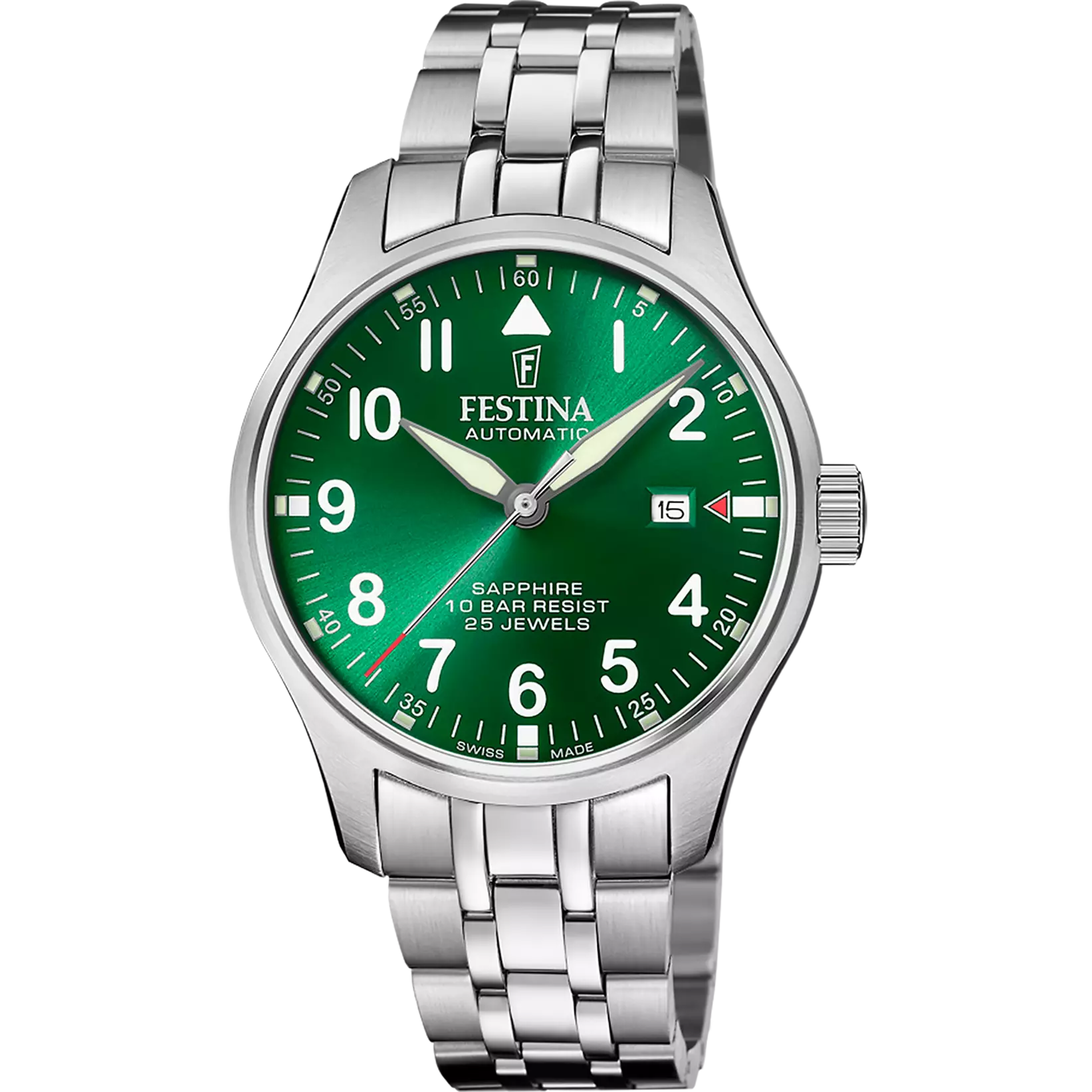 Festina Swiss Made Stainless Steel Analog Mens Watch I Model F20151/B Automatic Movement